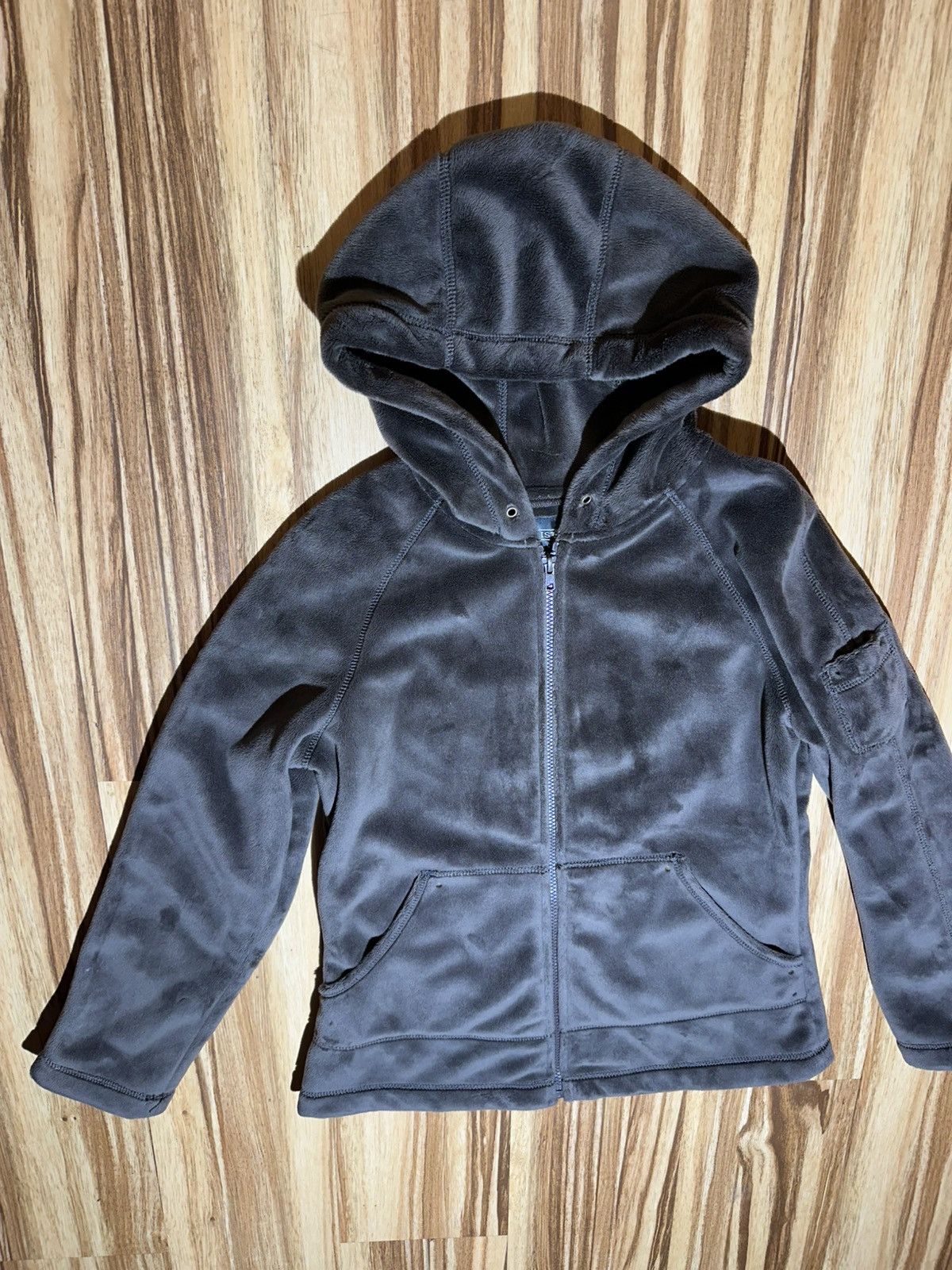 Other Kristen Blake Brown Soft Plush Velour Zip Up Hooded Size S / US 4 / IT 40 - 3 Thumbnail