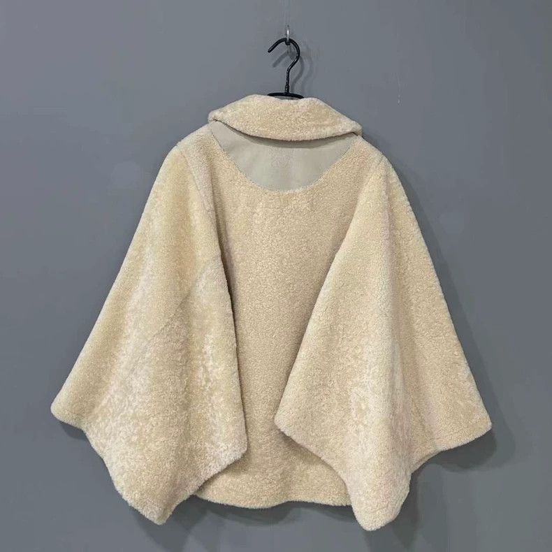 Loewe LOEWE Off-white Teddy cloak shawl Size 4XL / US 24-26 - 3 Thumbnail