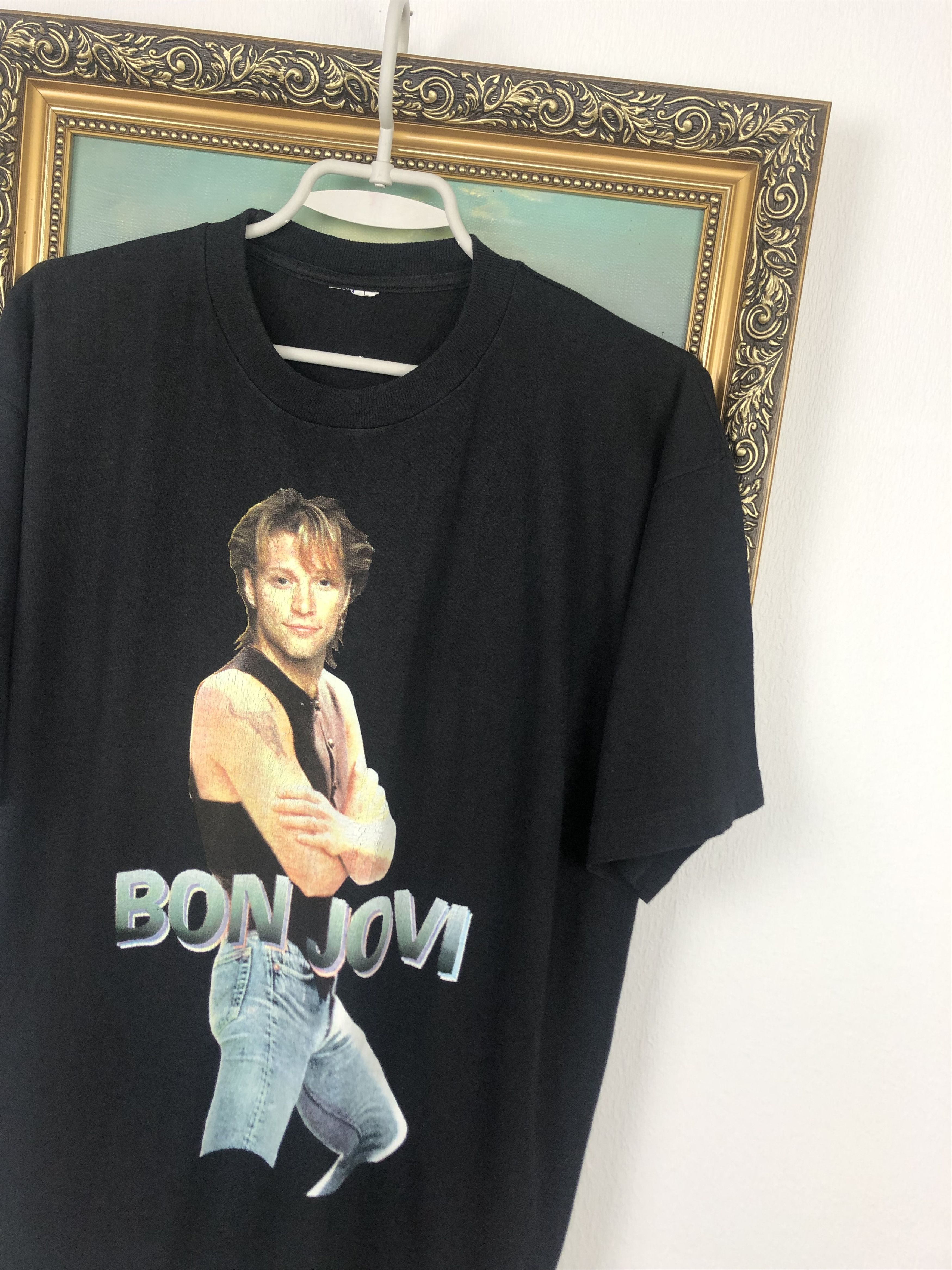 Band Tees Vintage 90's Bon Jovi Shirt Band Tee Rare Hype Big Logo Size US M / EU 48-50 / 2 - 4 Thumbnail