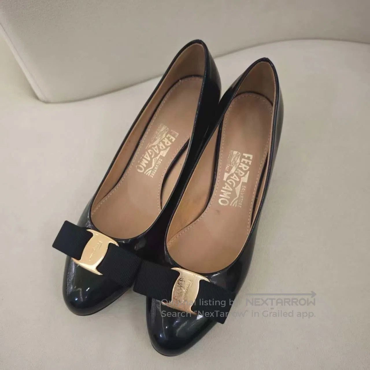 Salvatore Ferragamo Ferragamo Classic Bow High Heels. Size US 8 / IT 38 - 4 Thumbnail