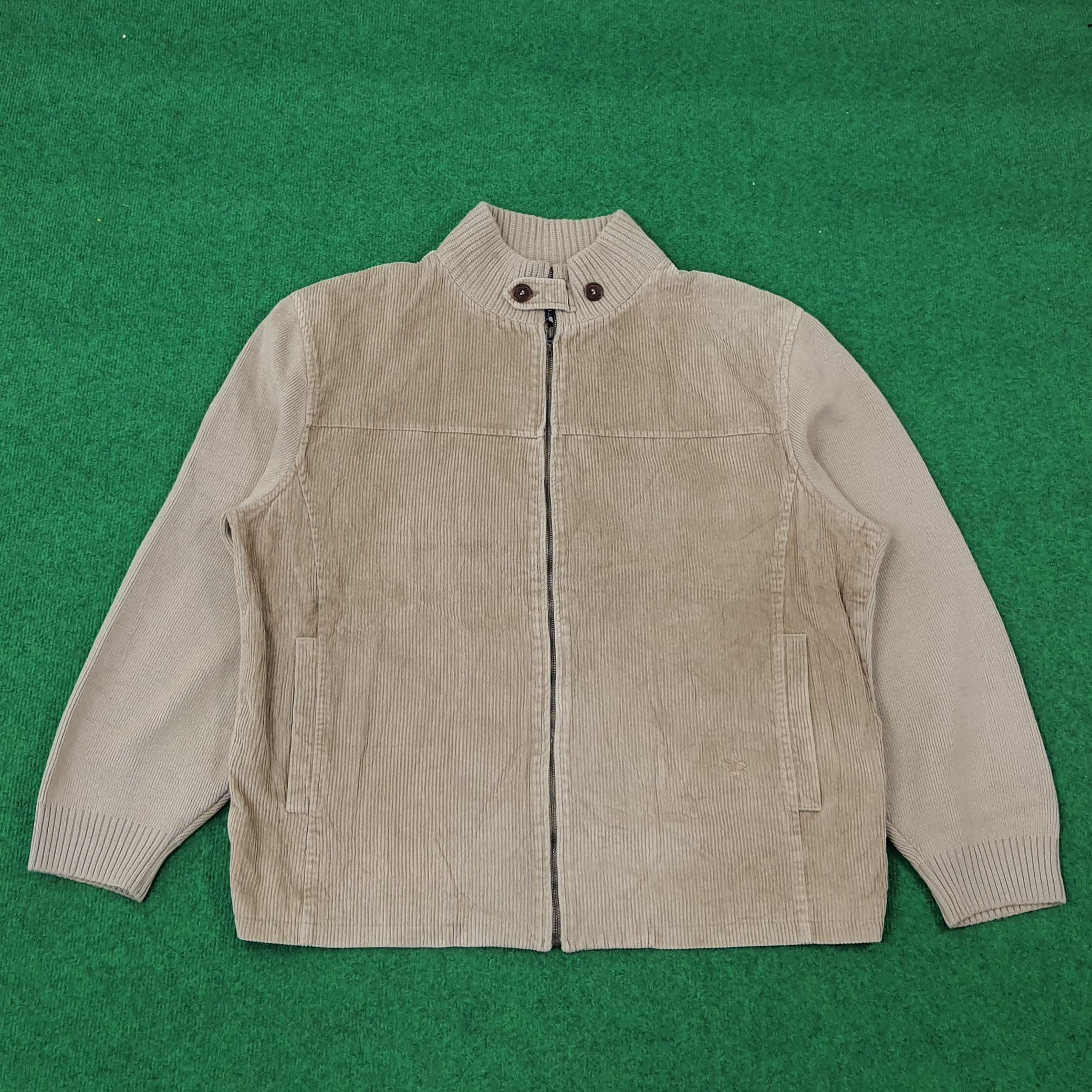 Burberry × Vintage Vintage Burberry Nova Check Knitted Corduroy Style Jacket Size US XL / EU 56 / 4 - 1 Thumbnail