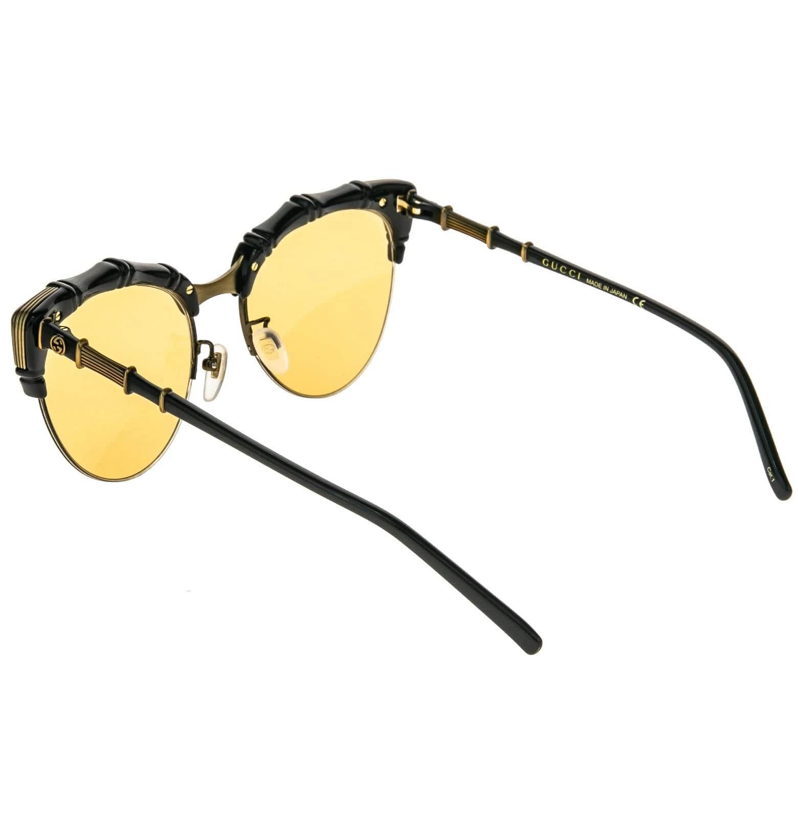 Gucci GUCCI GG0661S 0661 Cat Eye Bamboo Black 002 Sunglasses Size ONE SIZE - 7 Thumbnail