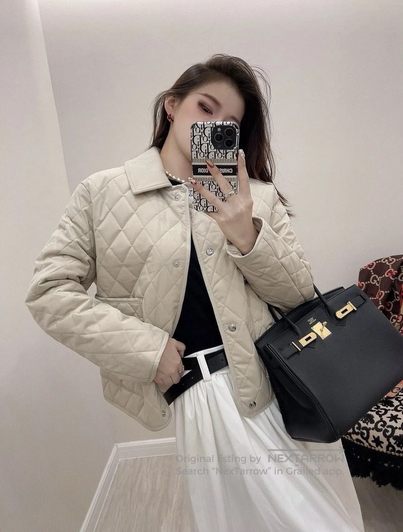 Burberry burberry khaki quilted nylon jacket size s. Size S / US 4 / IT 40 - 9 Thumbnail
