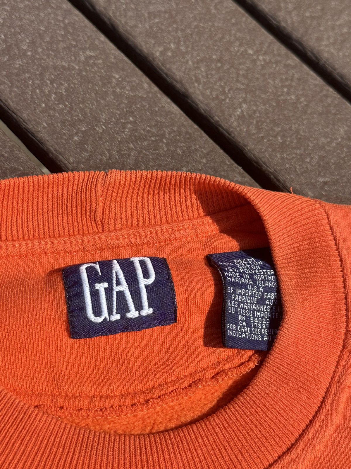 Gap Faded Orange 1980s Vintage Gap Crewneck Sweatshirt Size US M / EU 48-50 / 2 - 2 Thumbnail