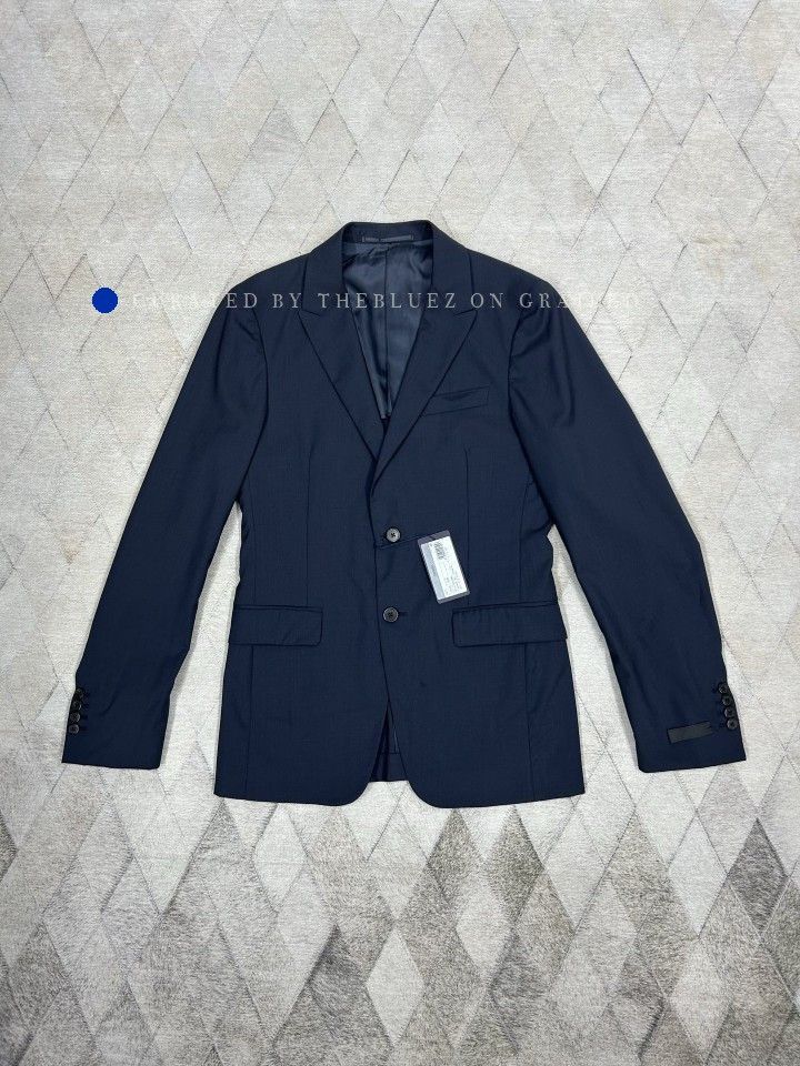 Prada Elegant Blue Wool Blazer in Size 36R Size US M / EU 48-50 / 2 - 1 Thumbnail