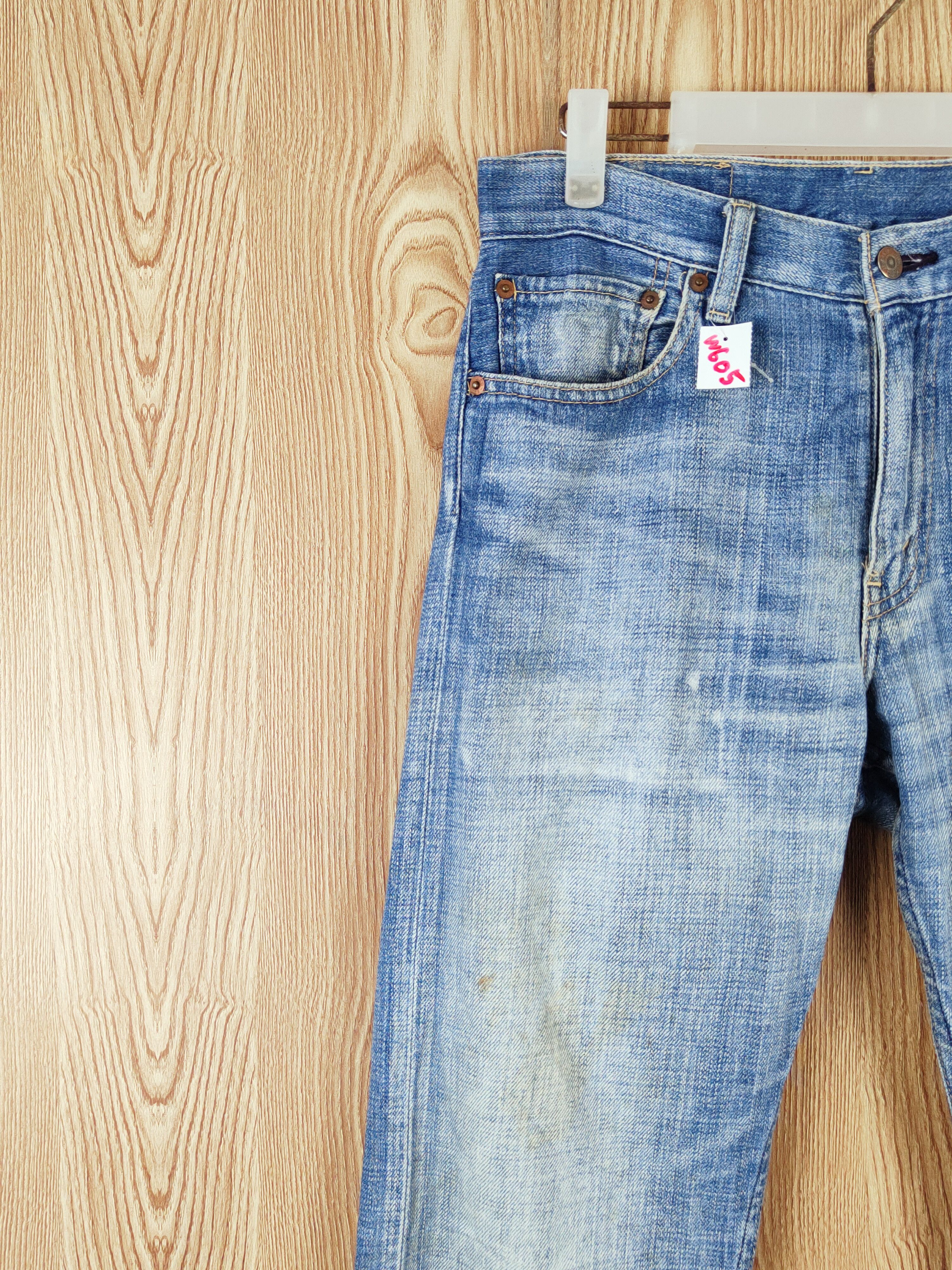Levi's 505 Levi's Blue Faded Distressed Ripped Jeans #W605 Size US 30 / EU 46 - 3 Thumbnail