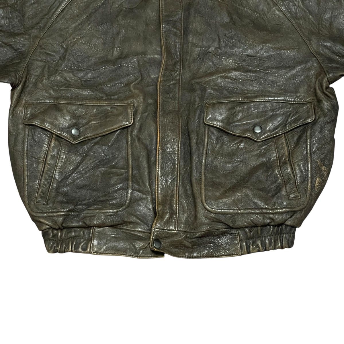 Leather Vintage Zufolo Sheepskin Flight Leather Bomber Jacket Size US L / EU 52-54 / 3 - 7 Thumbnail