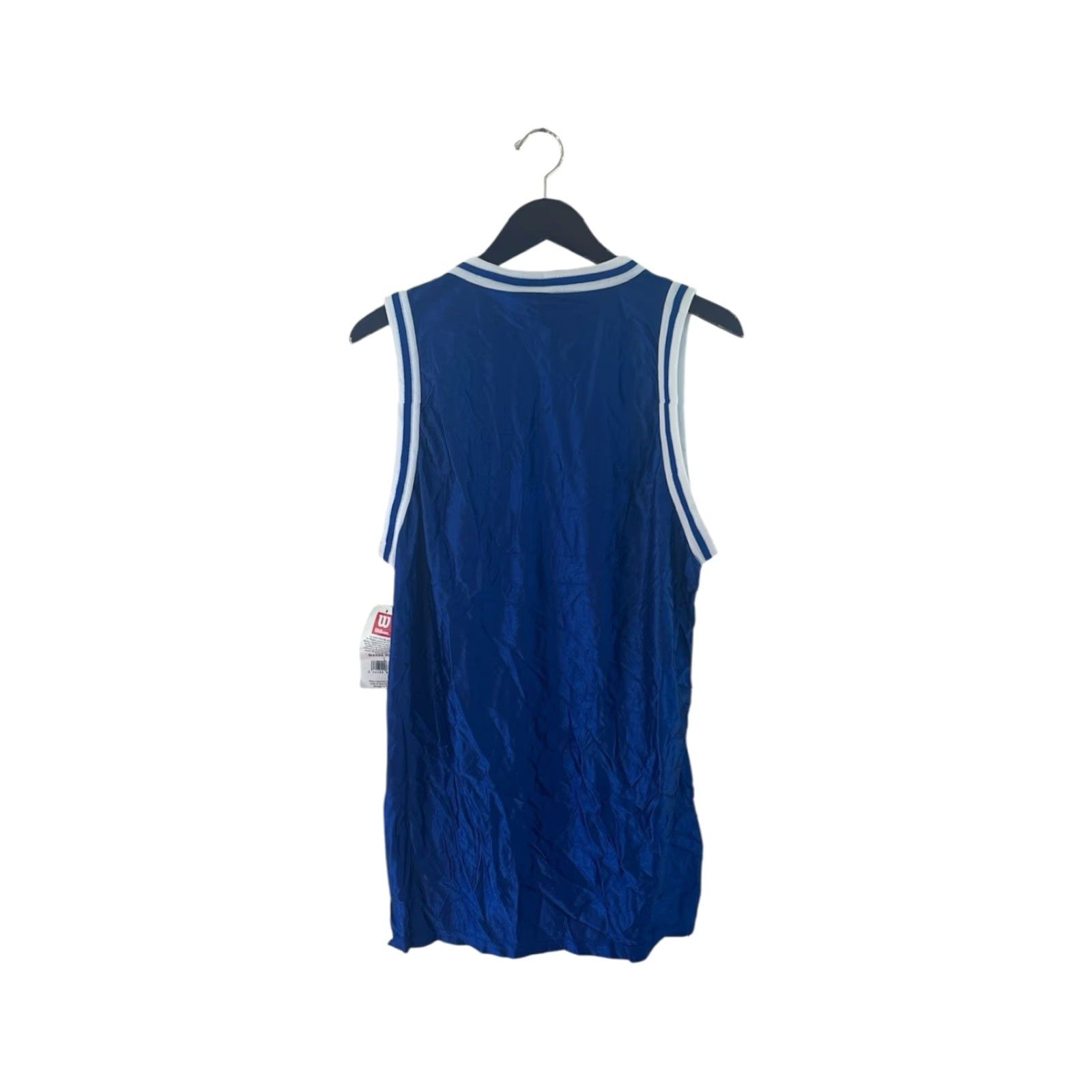 Wilson VINTAGE Wilson Basketball Jersey Tank Top Mens Large NOS NWT 90s USA Made Royal Blue & White Jersey 90s Basketball Tank Mens L USA Size US L / EU 52-54 / 3 - 6 Thumbnail
