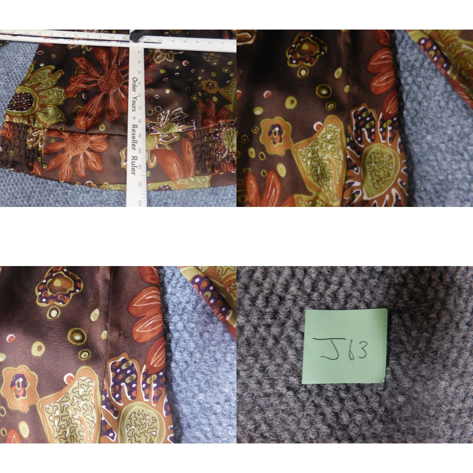 Vintage Dressbarn Womens Blouse Small Brown Floral 3/4 Sleeve Pullover Casual Ry Rayon Polyester Collared Ruffle Basic Classic Womens Regular Store Top Size S / US 4 / IT 40 - 9 Thumbnail
