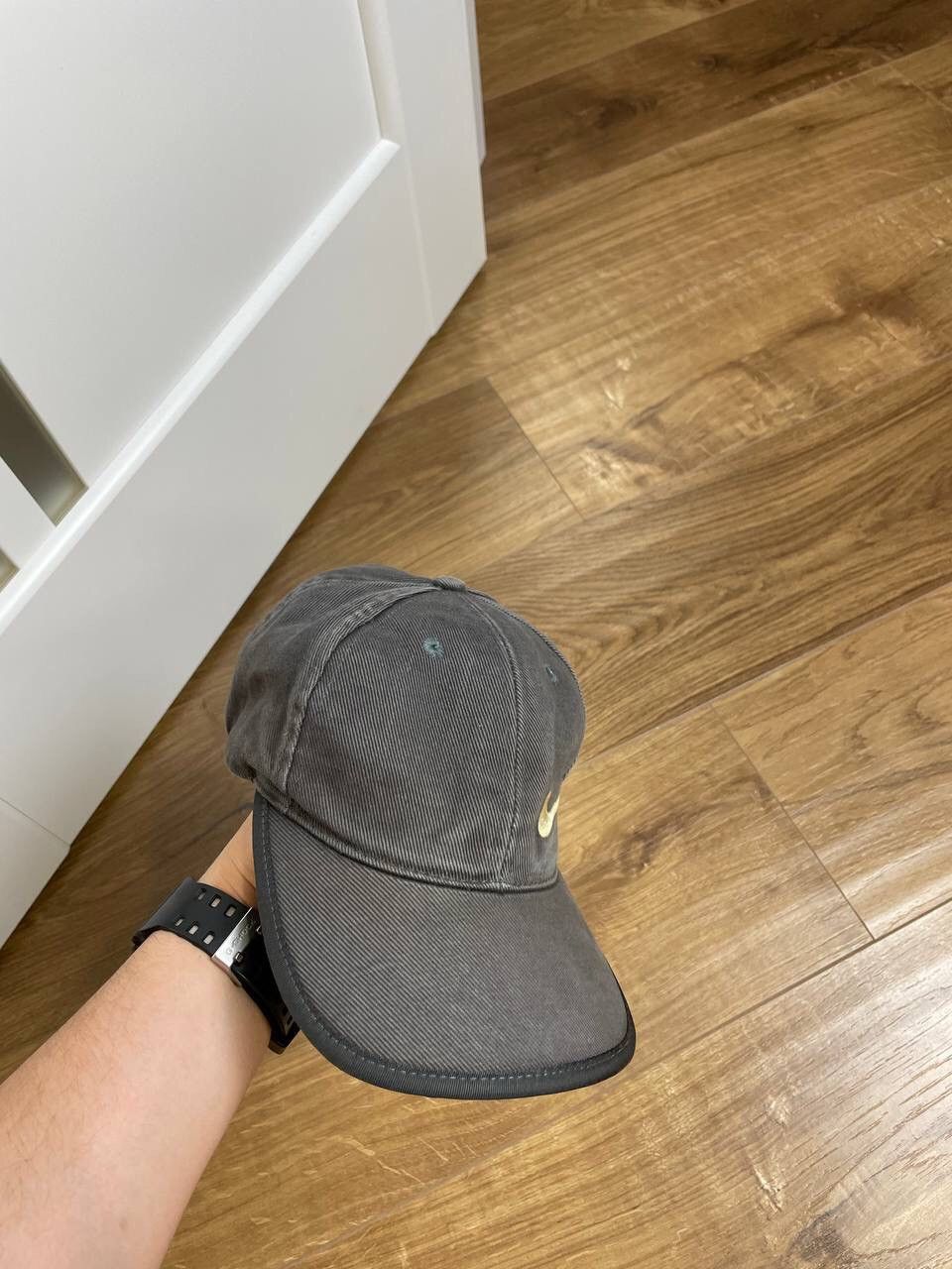 Nike × Vintage Vintage Nike 90’s Y2K Style Big Swoosh Logo Garment Dyed Cap Size ONE SIZE - 10 Thumbnail