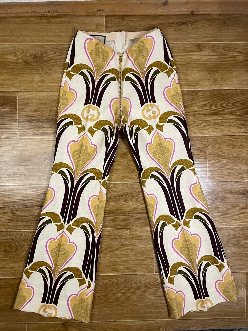 Gucci INTERLOCKING G PRINT LINEN TROUSERS Size 36" / US 14 / IT 50 - 1 Thumbnail
