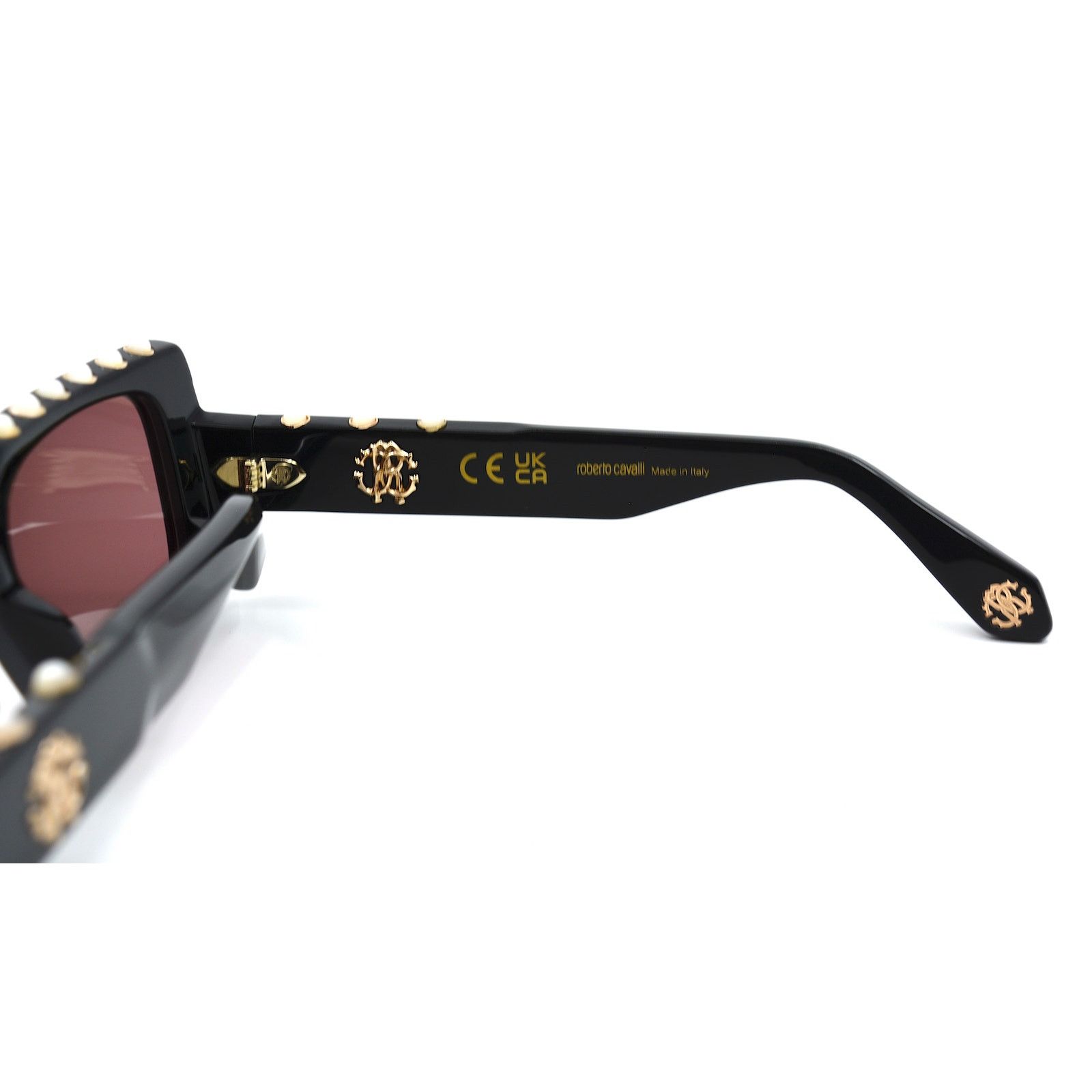 Roberto Cavalli ROBERTO CAVALLI SRC039S BLACK PURPLE AUTHENTIC SUNGLASSES Size ONE SIZE - 9 Thumbnail
