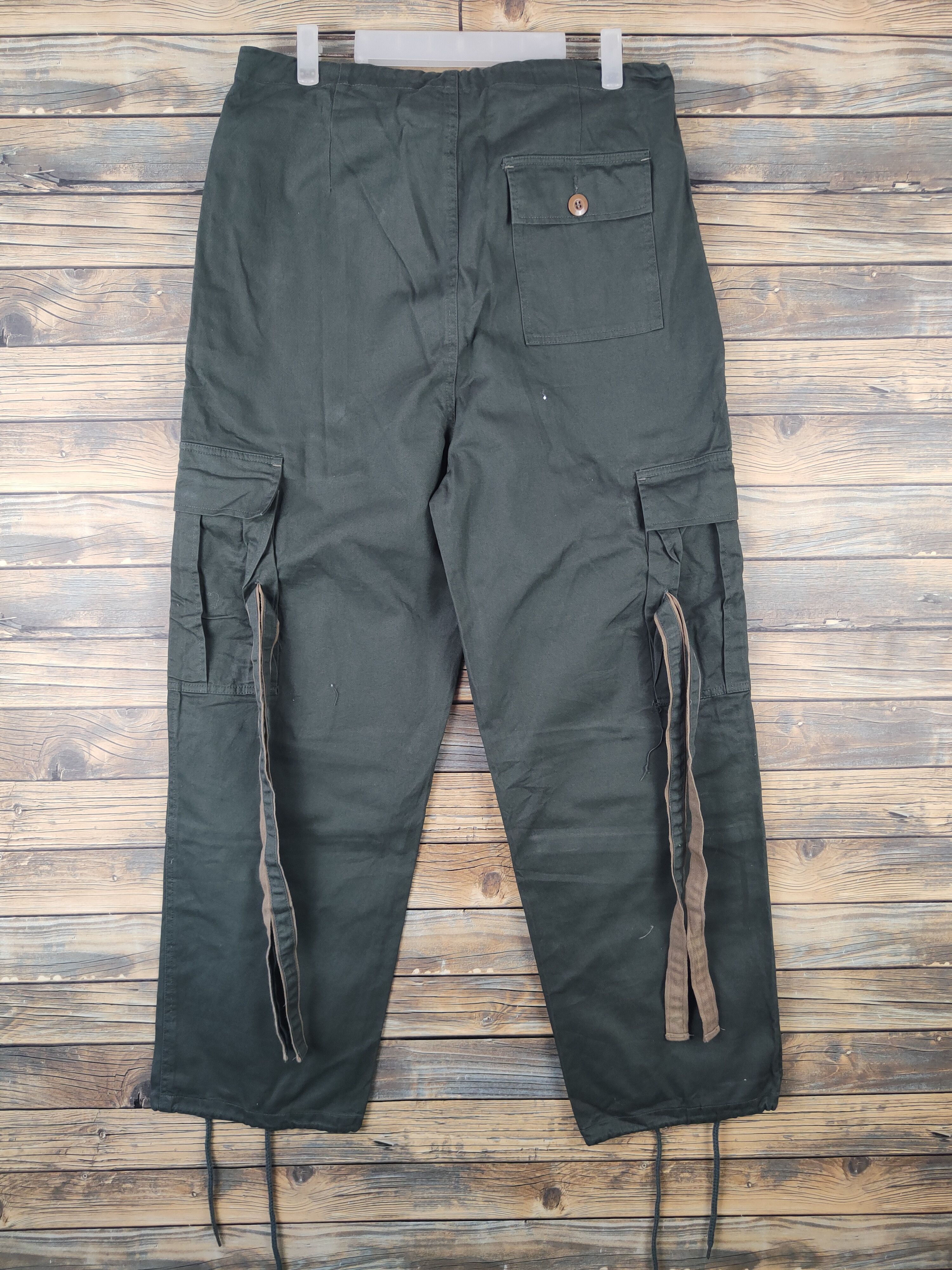 Japanese Brand DL Roughness Troop Green Multipocket Cargo Pants #1484 Size US 34 / EU 50 - 7 Thumbnail