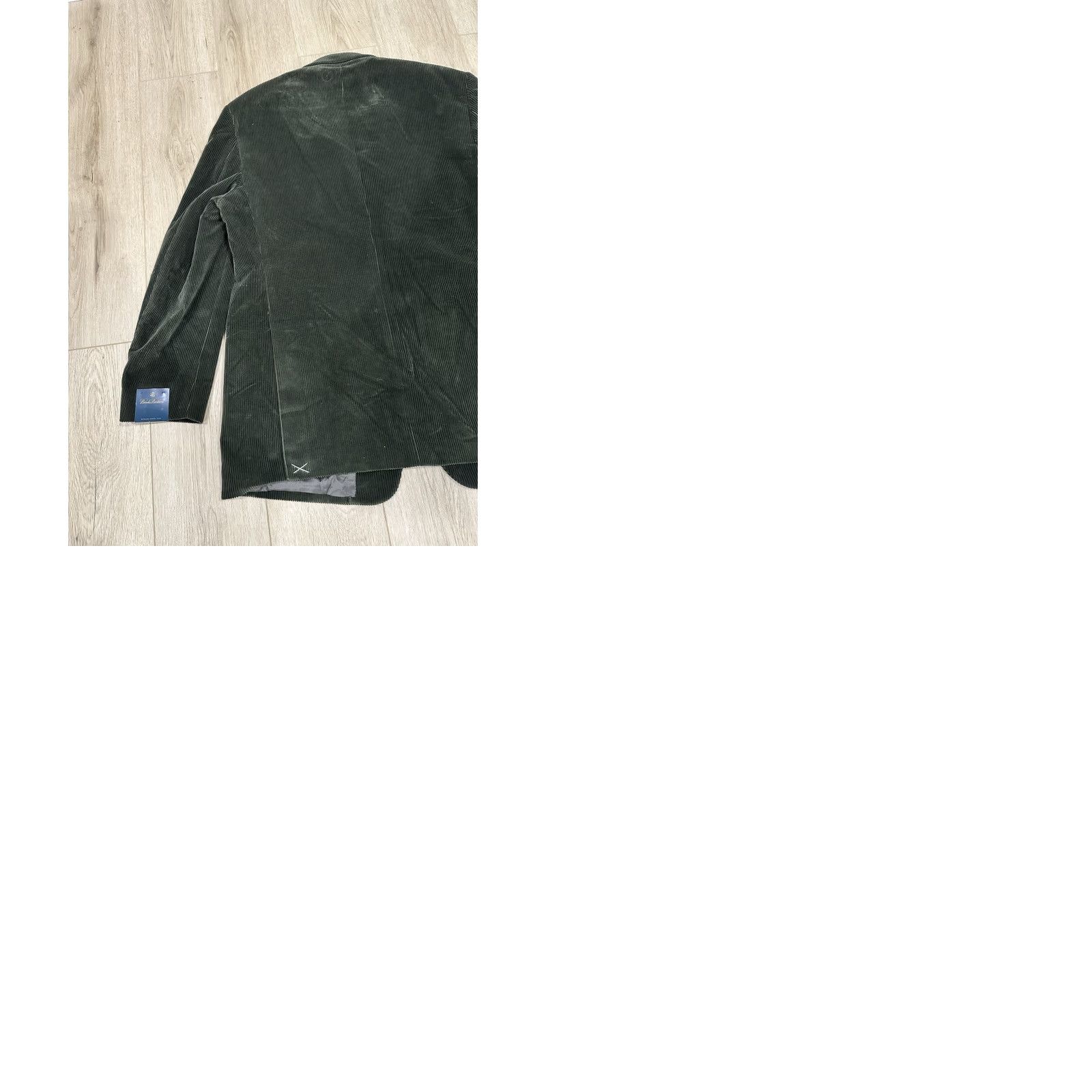 Brooks Brothers VINTAGE Brooks Brothers Sport Coat Jacket Corduroy Green 46L Mens Notch Lapel Two-Button Long Sleeve Regular Fit Dress Blazer Front Flat Front Solid Size 46R - 10 Thumbnail