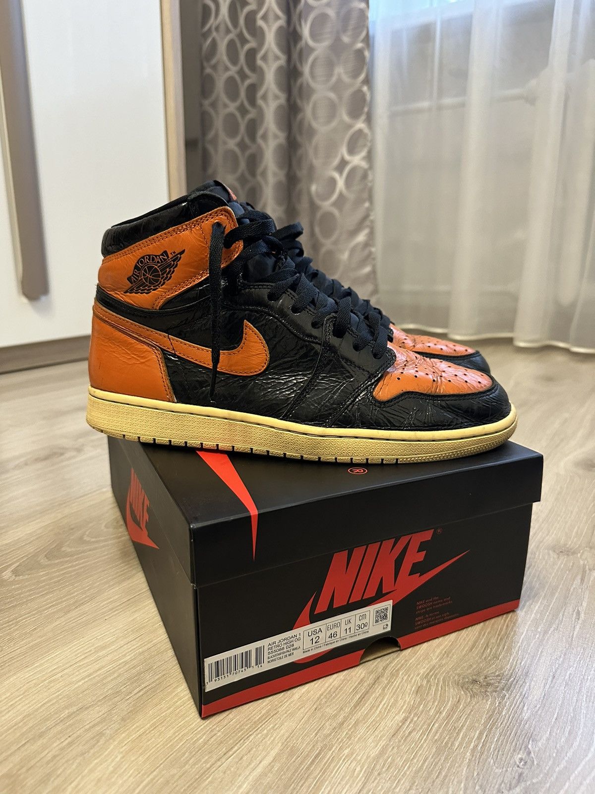image of Jordan Nike Jordan 1 Retro High "shattered Backboard 3.0" Shoes in Orange, Men's (Size 13)