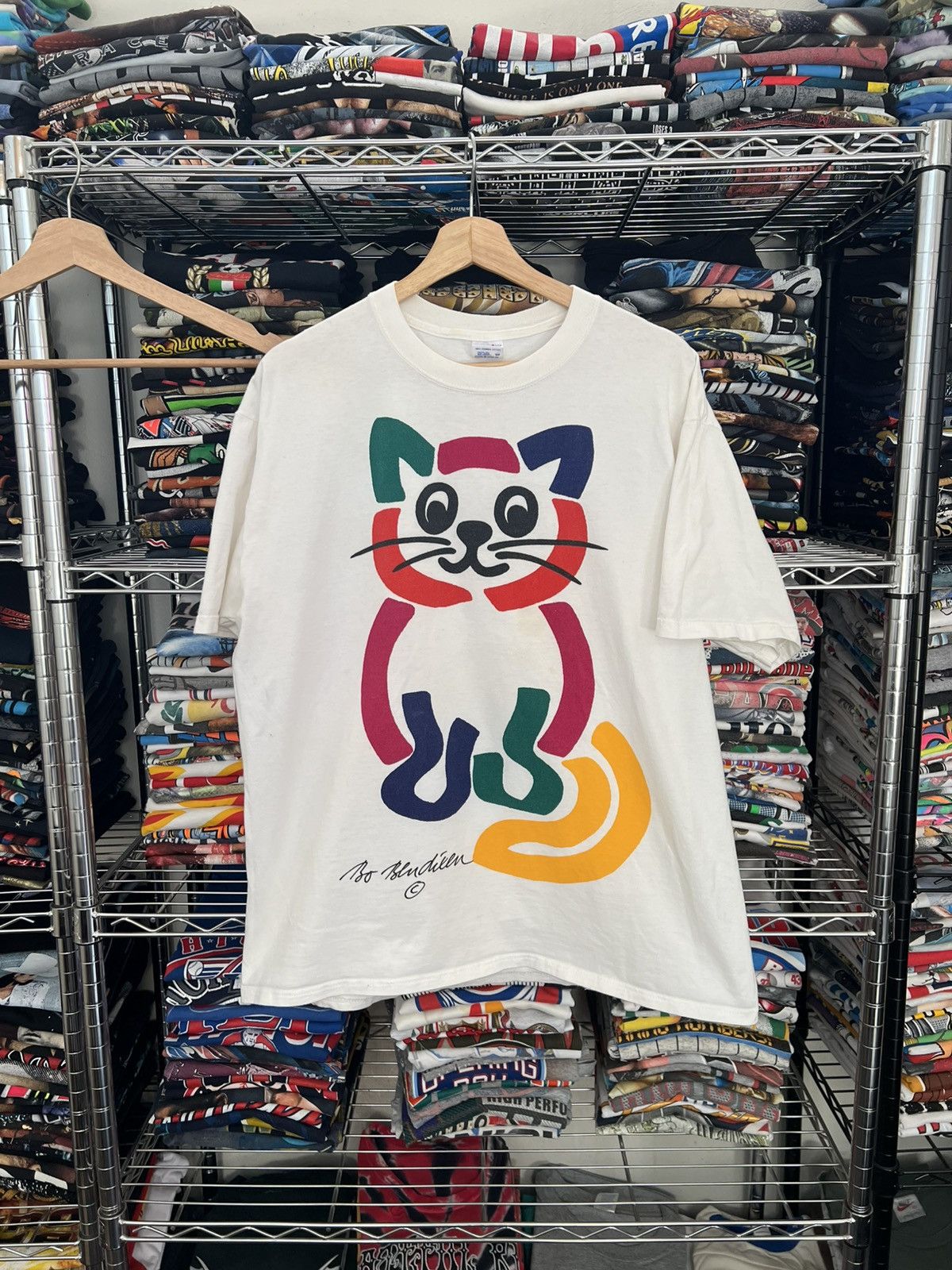 Arts & Science 90s Bo Bendixen Cat Animal Tee Size US L / EU 52-54 / 3 - 1 Thumbnail