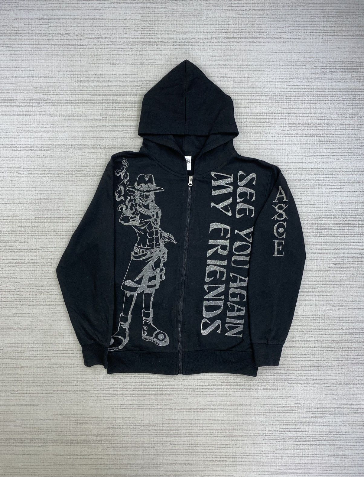 Japanese Brand × One Piece × Vintage Vintage One Piece Full Printed Zipper Hoodie Size US M / EU 48-50 / 2 - 1 Thumbnail