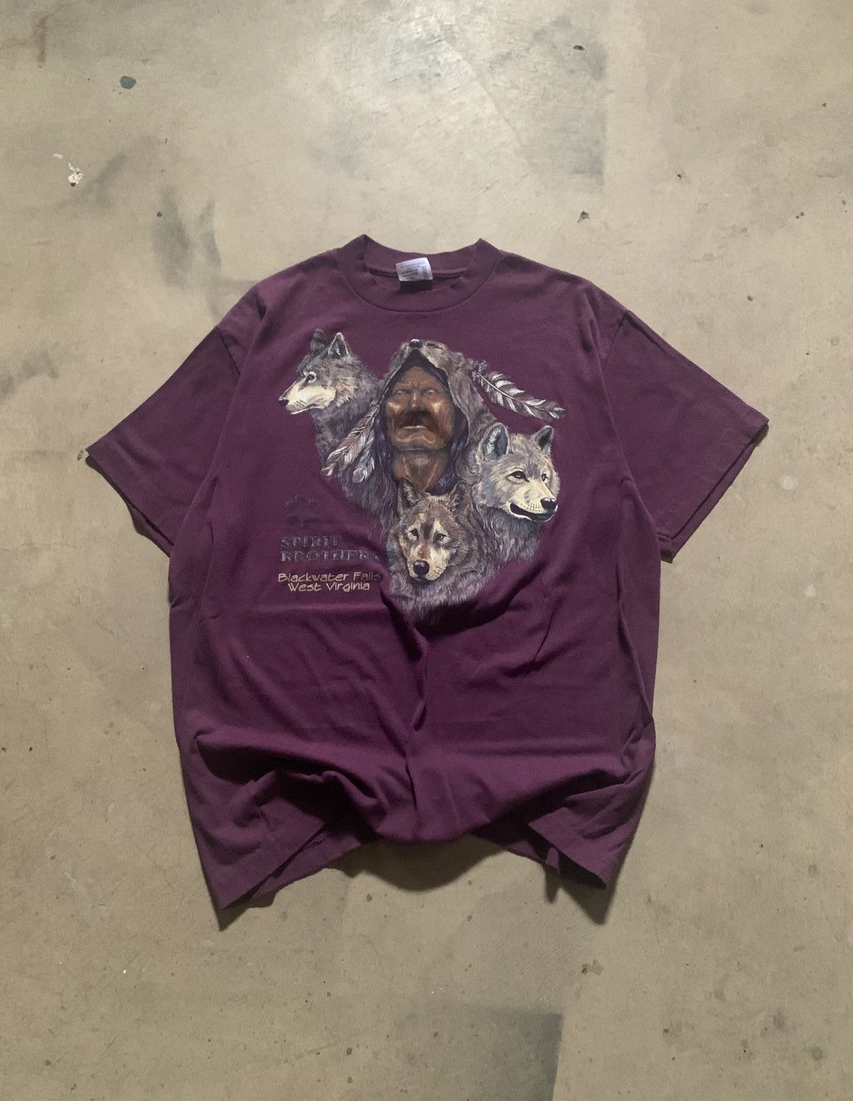 Native × Vintage 90s Nature Native American Tee Size US XL / EU 56 / 4 - 1 Thumbnail