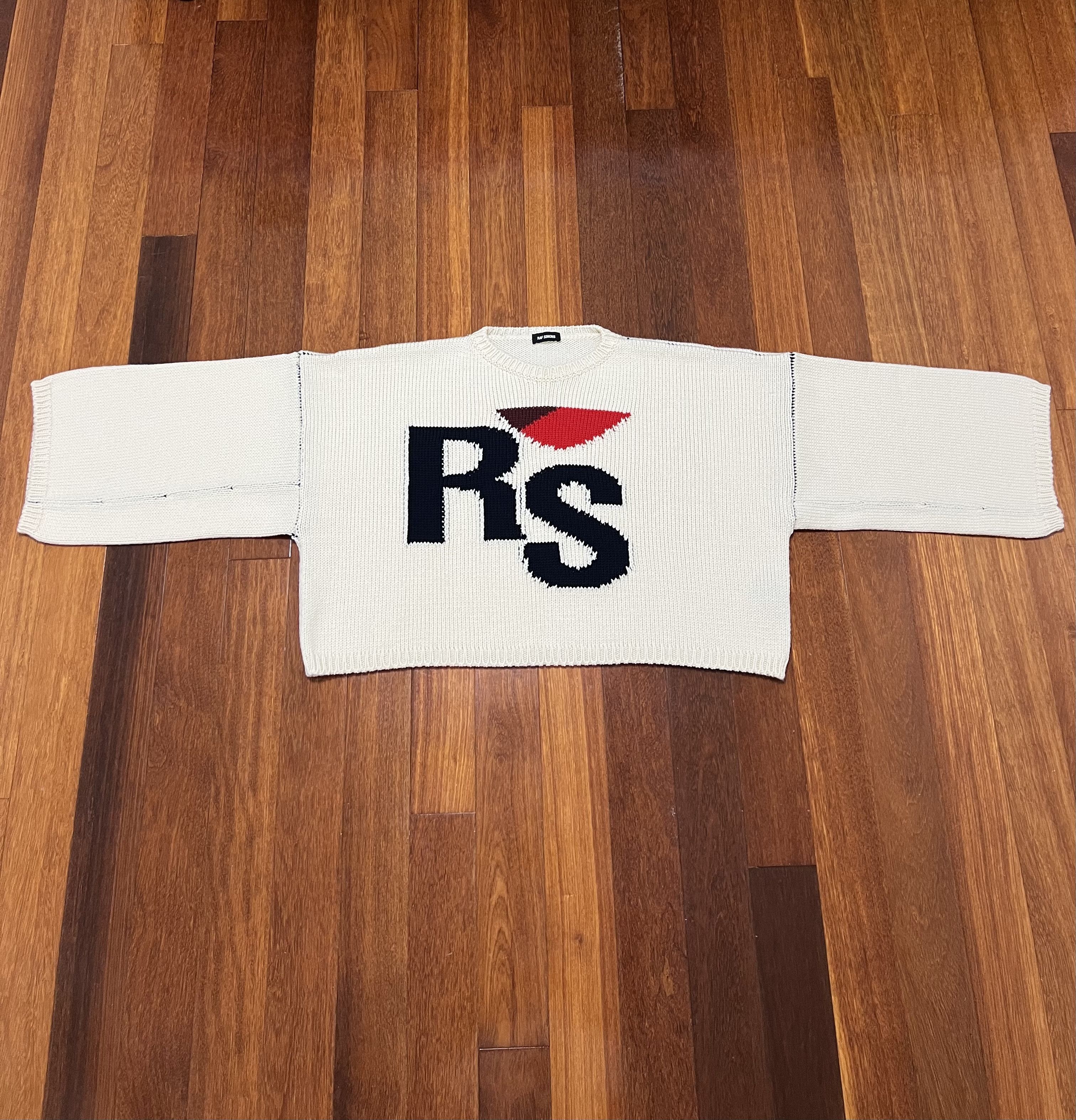 Raf Simons 💚 Raf Simons RS Cropped Wool Sweater Small Size US S / EU 44-46 / 1 - 2 Thumbnail