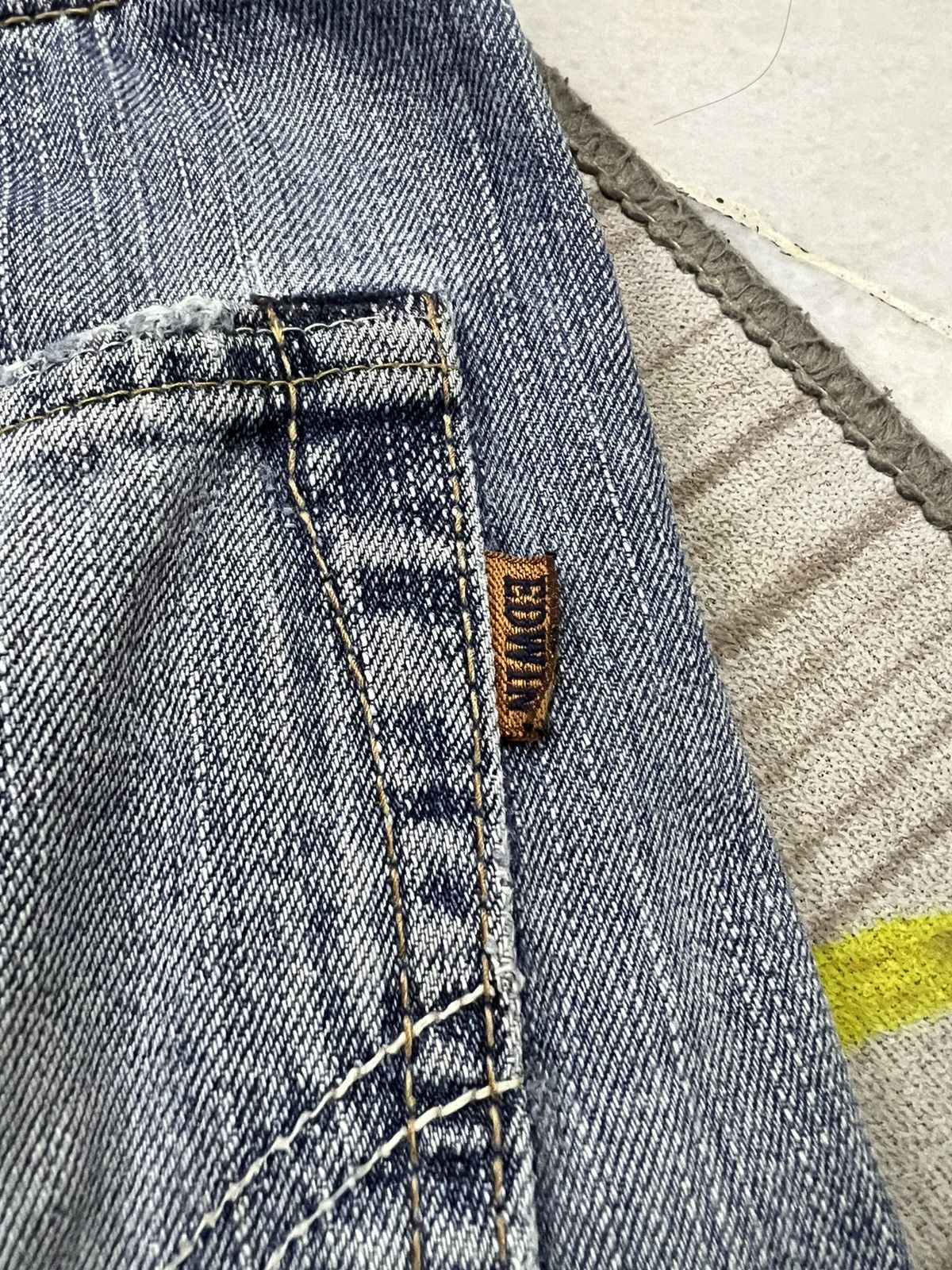 Edwin × If Six Was Nine 💥Baggy💥VINTAGE EDWIN 505z SELVEDGE DISTRESSED BAGGY JEANS Size US 33 - 10 Thumbnail