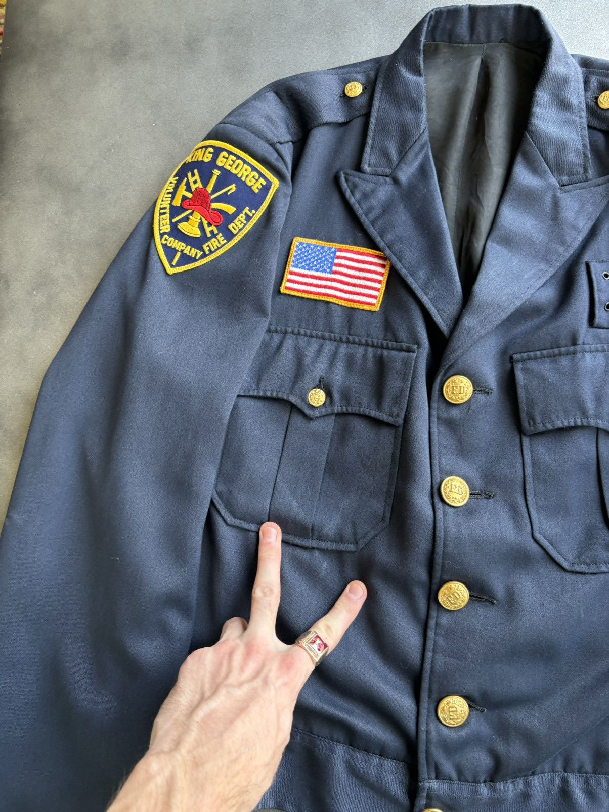 Vintage Vintage Firefighter Jacket Capitol Uniforms Cropped Blazer Size 44R - 3 Thumbnail