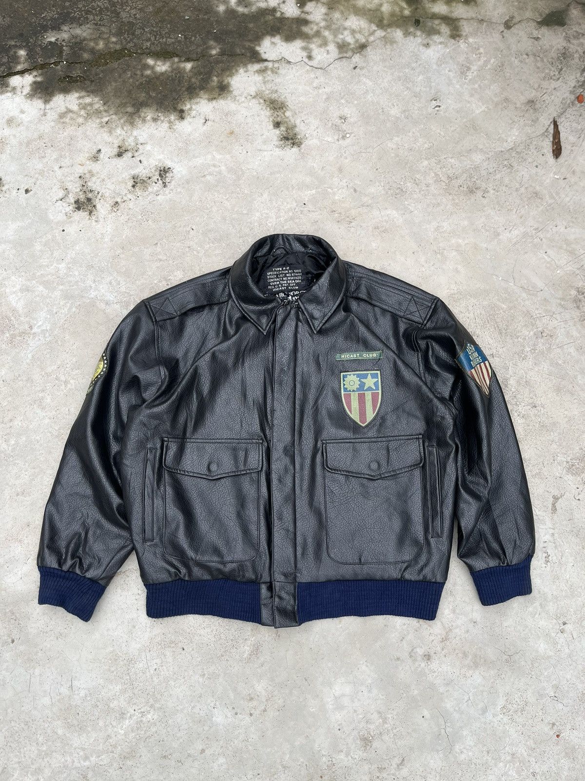 VINTAGE 1987 ARMY AIR FORCE BOMBER LEATHER JACKET