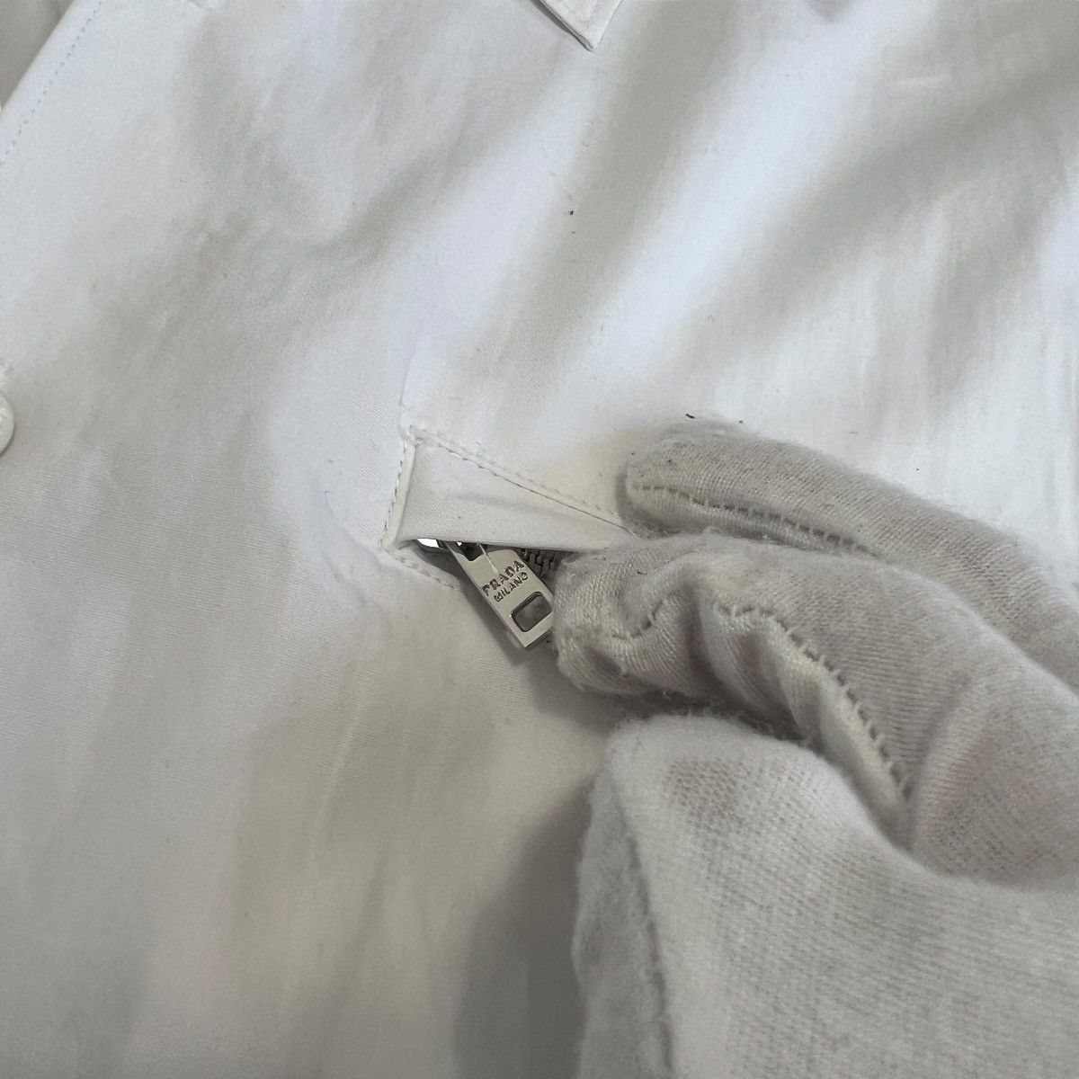 Prada PRADA 2025SS White Short Sleeve Cotton Shirt M Size US M / EU 48-50 / 2 - 4 Thumbnail