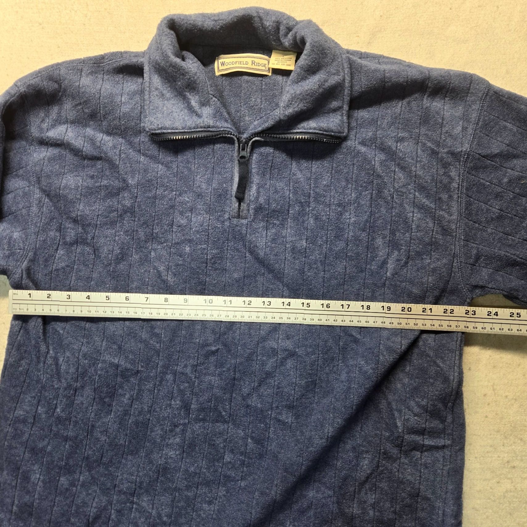 Vintage Woodfield Ridge Women's Jacket Coat Blue Fleece 1/4 Zip Heavy Size L Size L / US 10 / IT 46 - 3 Thumbnail