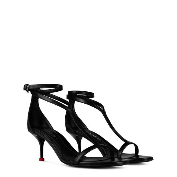 Alexander McQueen o1y0225 Sandals in Black Size US 7 / IT 37 - 4 Thumbnail
