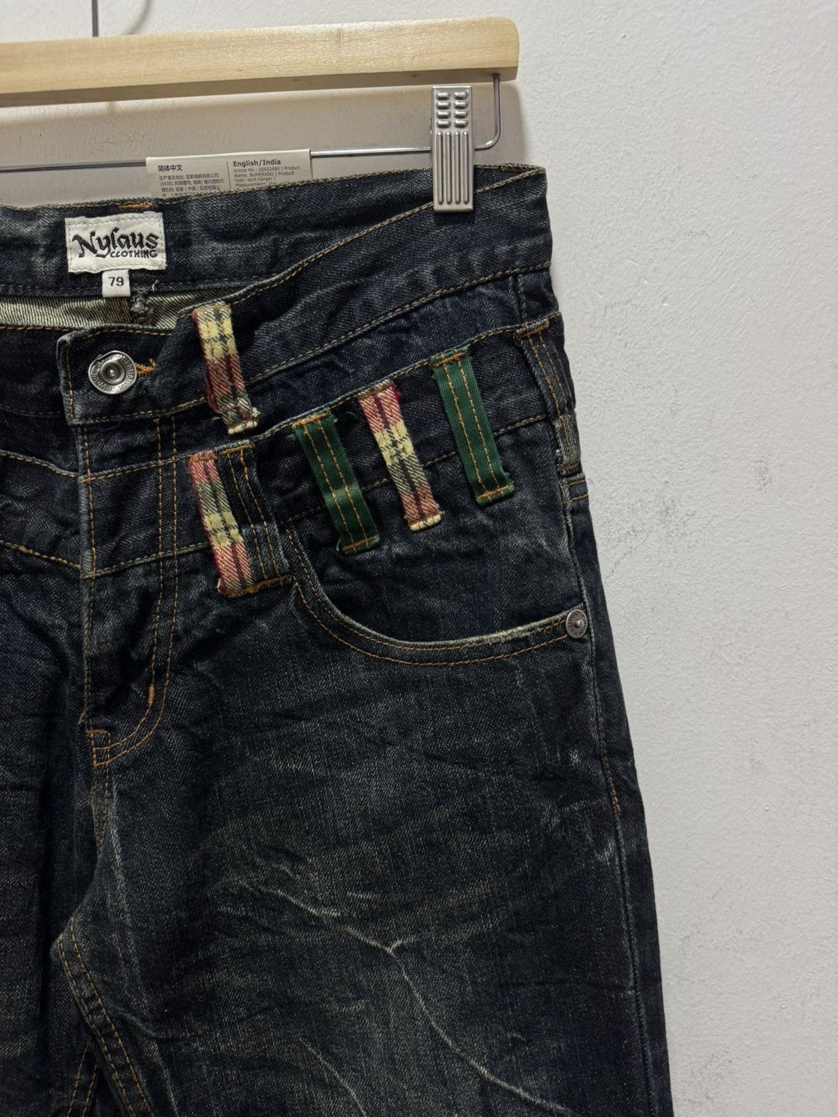 Japanese Brand JAPANESE DESIGN NYLAUS DOUBLE WAIST SEDITIONARIES STYLE JEAN Size US 30 / EU 46 - 3 Thumbnail
