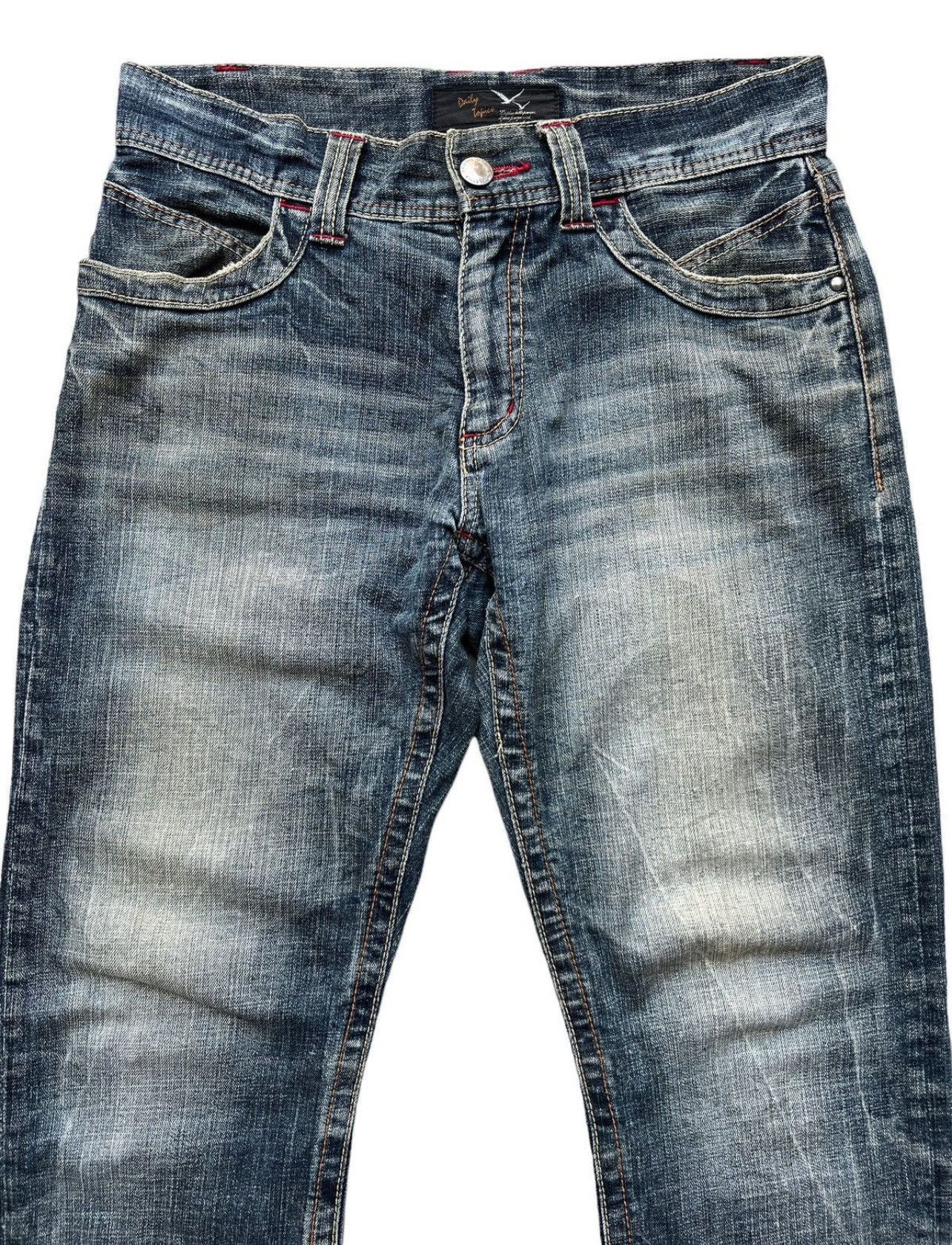 Japanese Brand Daily Topic Punk Gothic Distressed Denim Jeans 34x31 Size US 34 / EU 50 - 4 Thumbnail