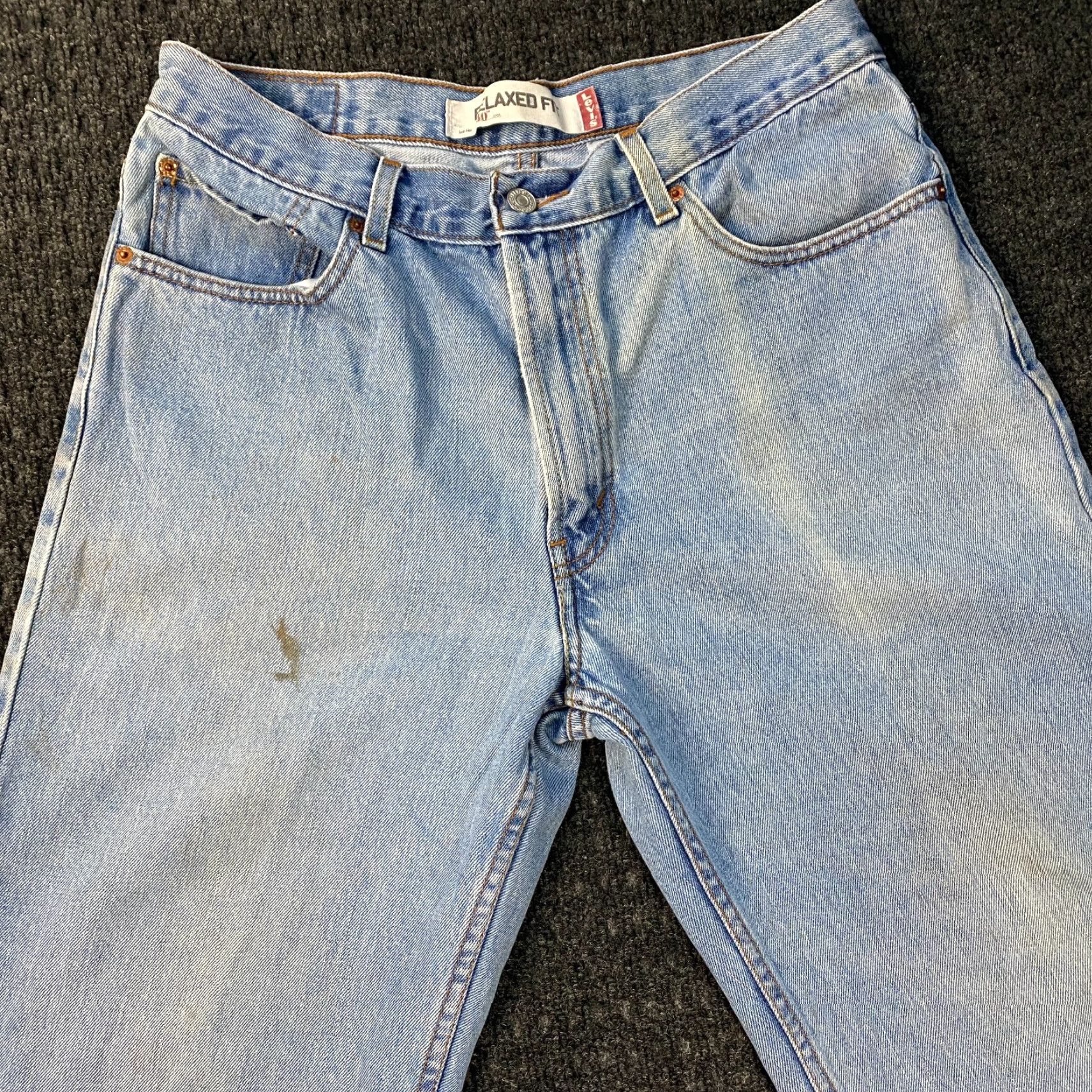 Levi's VINTAGE Levi’s 550 Jeans 34 x 29 Relaxed Light Wash Blue Denim Men Jeans 80s 90s Grunge Hip Hop Hipster Retro Band College Inseam 29 Waist 34 Mens Size US 34 / EU 50 - 5 Thumbnail