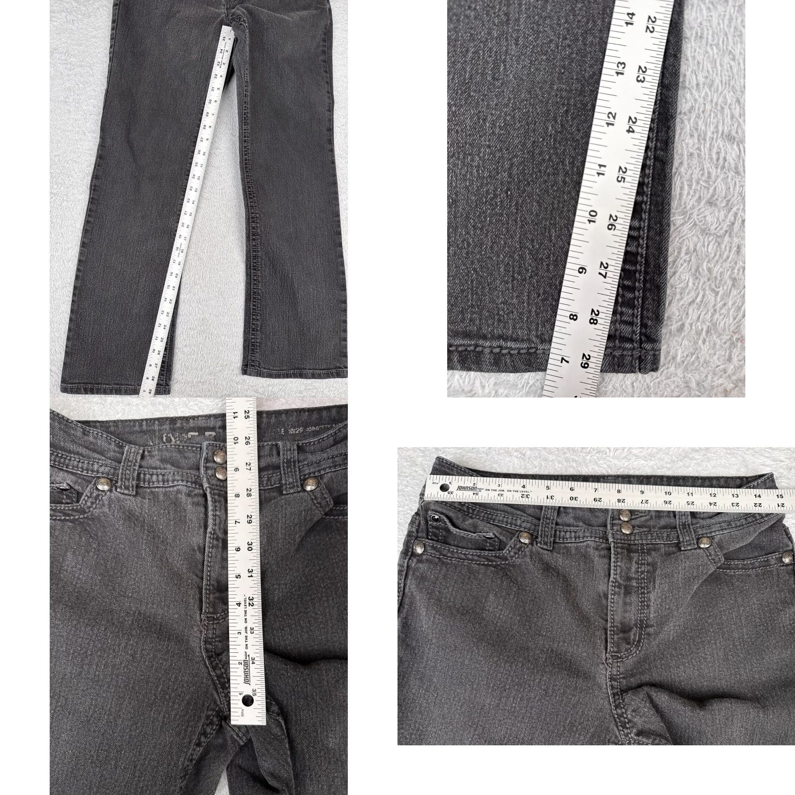 Vintage VINTAGE not applicable; proceed with optimized title: Code Bleu Jeans Women Bootcut Jeans Black 30x30 Regular Cotton Blend Denim 5-Pocket 10 Mid Rise Size 32" / US 10 / IT 46 - 8 Thumbnail