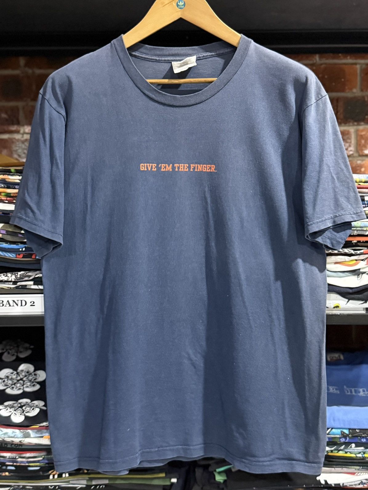 Nike × Vintage Vintage Nike #1 Give Em The Finger Sun Faded Tee Size US M / EU 48-50 / 2 - 2 Thumbnail
