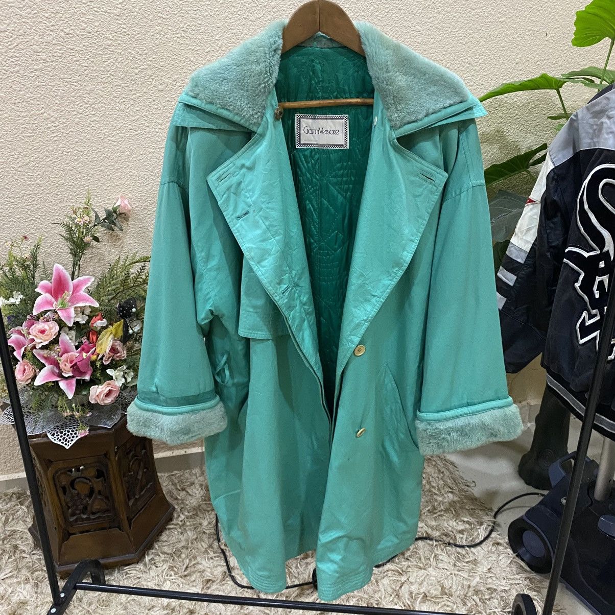 Versace ☀️Gianni Versace oversized leather collar coat Size L / US 10 / IT 46 - 3 Thumbnail