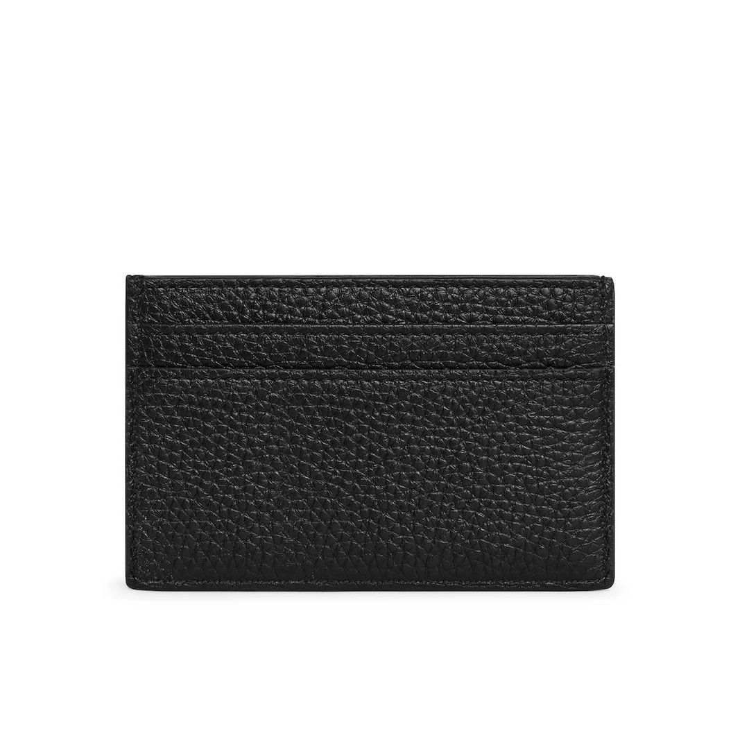 Celine CELINE $360 Black Grained Leather Card Holder New & Authenti Size ONE SIZE - 3 Thumbnail