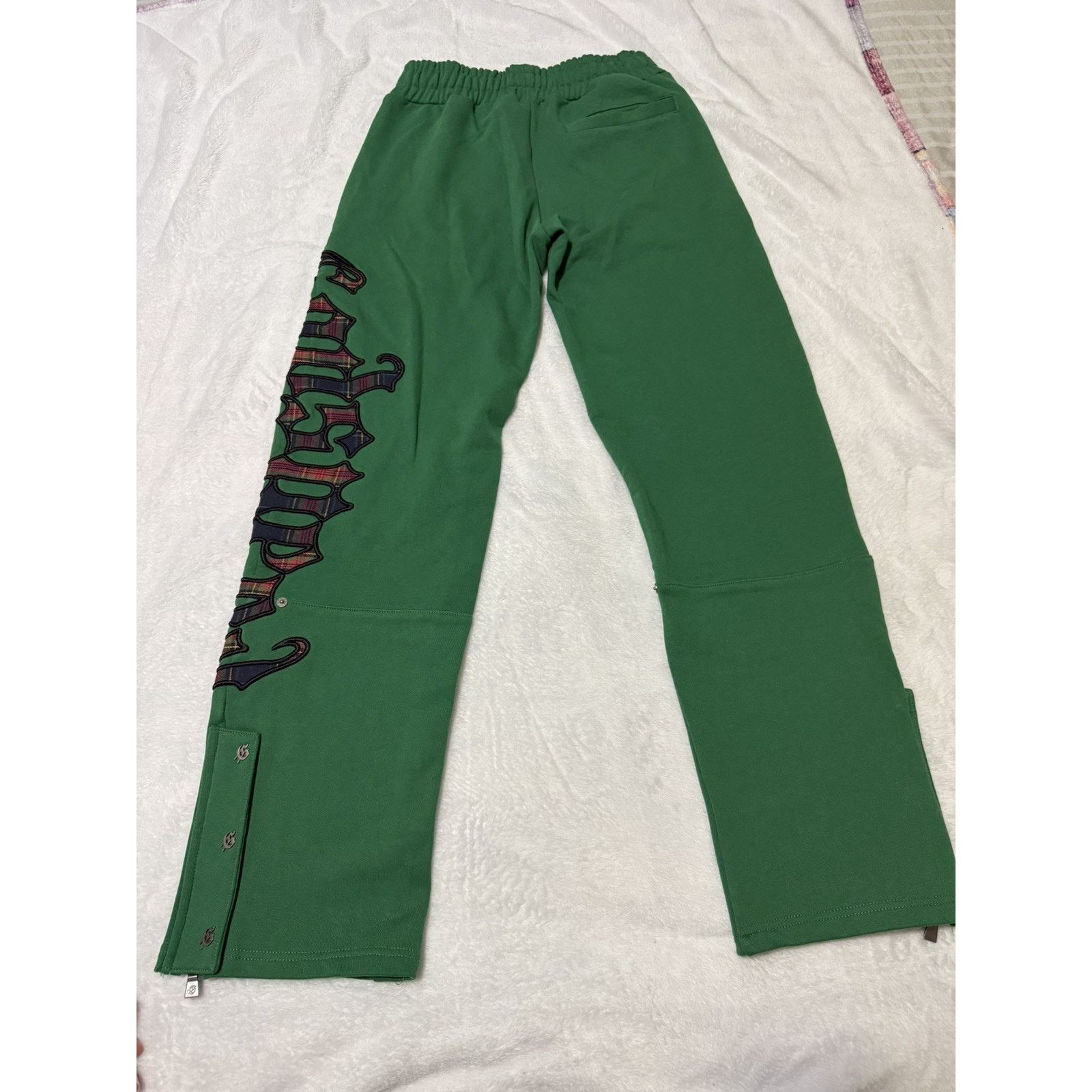 Godspeed GODSPEED OG Logo Sweatpants Green Plaid Size Small Authentic Size US 29 - 3 Thumbnail