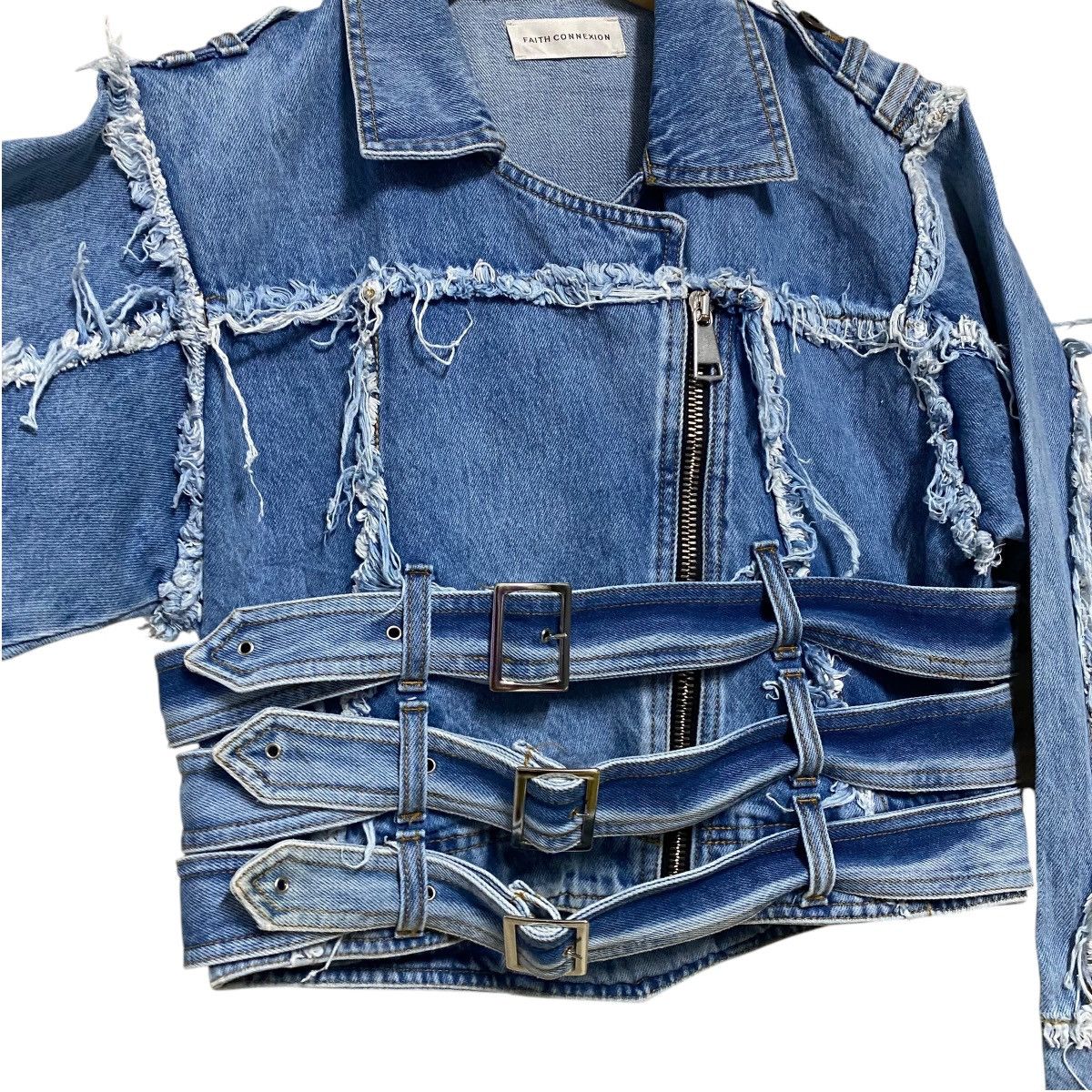 Faith Connexion Faith Connexion Ntmb Belts Denim Jacket Size XS / US 0-2 / IT 36-38 - 11 Thumbnail