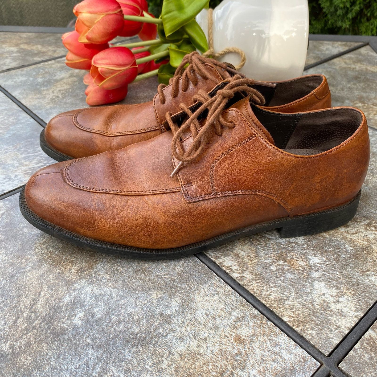 Cole Haan Cole Haan British Tan Collen Apron Derby Split Toe Size 10 Size US 10 / EU 43 - 2 Thumbnail