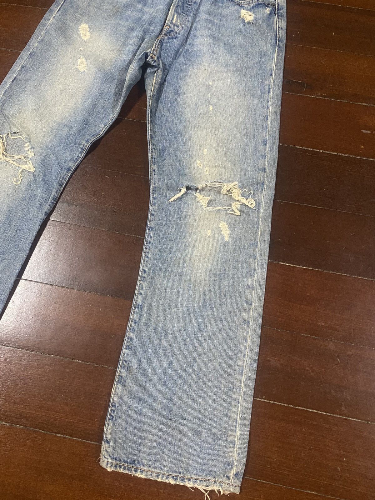 Abercrombie & Fitch Y2k Fitch Baggy Selvedge Vintage distressed mud wash Size US 32 / EU 48 - 16 Thumbnail