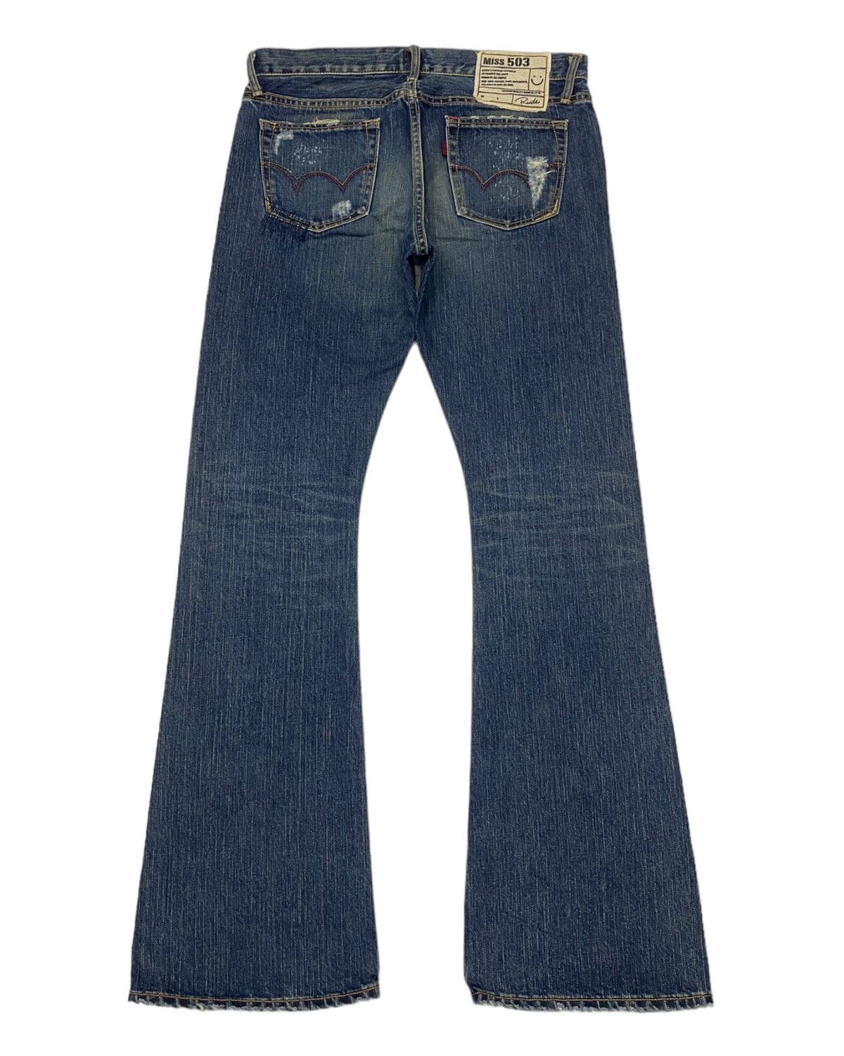 Edwin × Hysteric Glamour × If Six Was Nine FLARE🔥EDWIN MISS 503 BOOTCUT FLARED DISTRESSED DENIM JEANS Size 31" - 5 Thumbnail