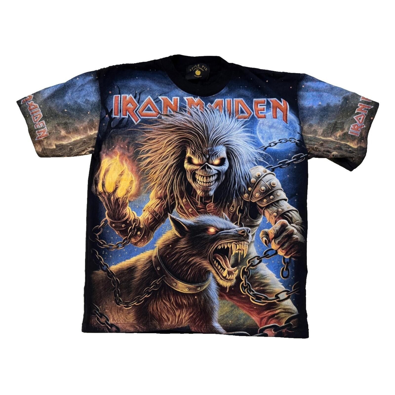 Other Vintage 90s Iron Maiden TShirt Men LG RARE Apple Pie Tag Size ONE SIZE - 1 Thumbnail