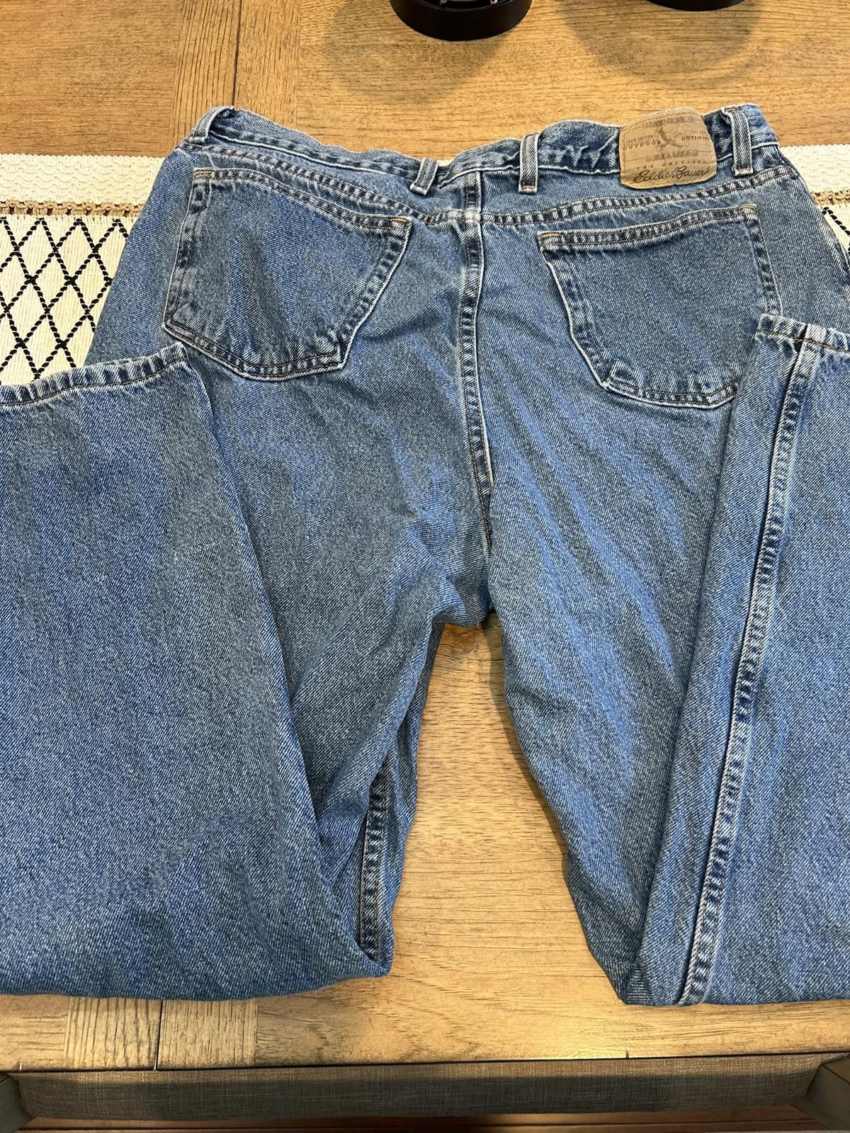 Eddie Bauer Eddie Bauer Classic Blue Denim Jeans Size 40" / US 18 - 5 Thumbnail