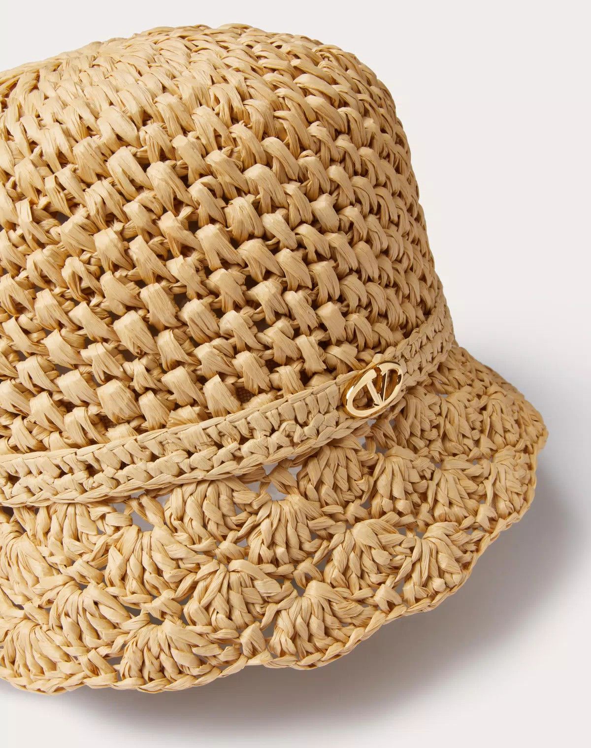 Valentino oc11z0725 Size:Small/Resort Crochet Bucket Hat in Golden Size ONE SIZE - 2 Thumbnail