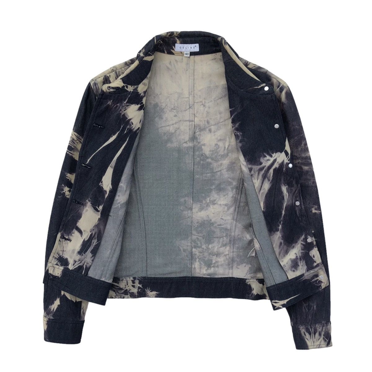 Celine Vintage CELINE SS2000 Denim Tie Dye Indigo Tucker Jacket Size M / US 6-8 / IT 42-44 - 4 Thumbnail