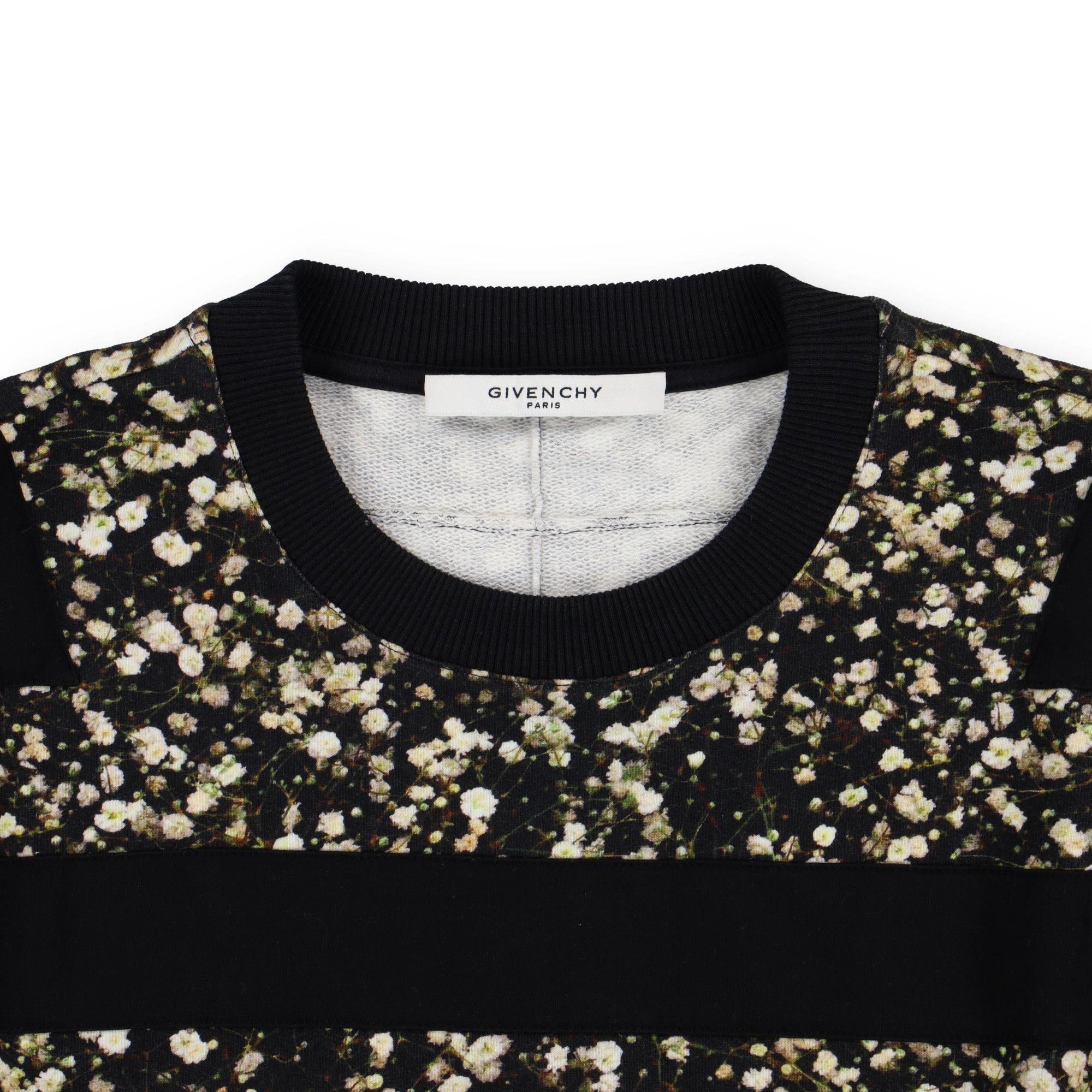 Givenchy Black Baby's Breath Print Banded Oversized Sweatshirt Size US M / EU 48-50 / 2 - 4 Thumbnail