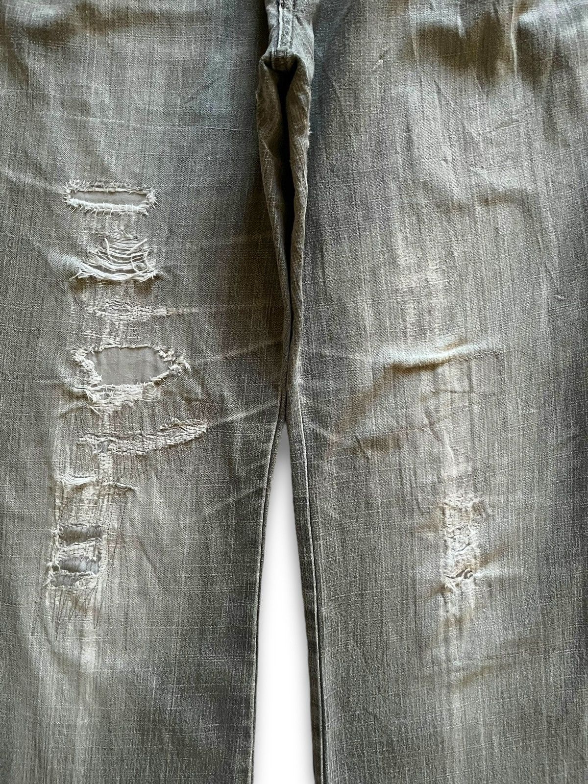 Japanese Brand Vintage Japanese Brand Distressed Grey Flare Jeans Size US 29 - 5 Thumbnail