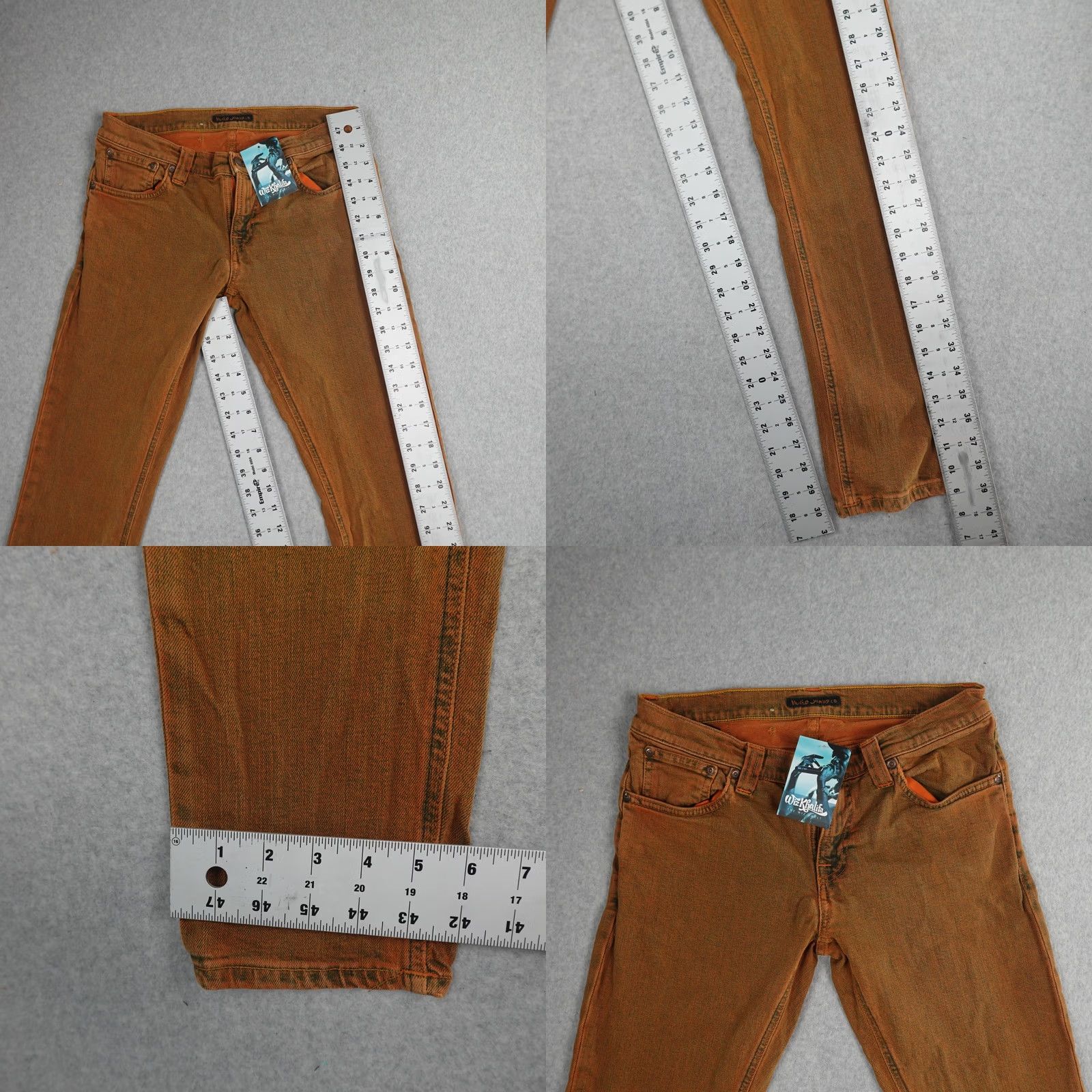 Nudie Jeans Nudie Jeans Co Jeans 30 (30X32) Orange Slim 5-Pocket Logo Mens Boys Ladies Womens Size US 30 / EU 46 - 8 Thumbnail
