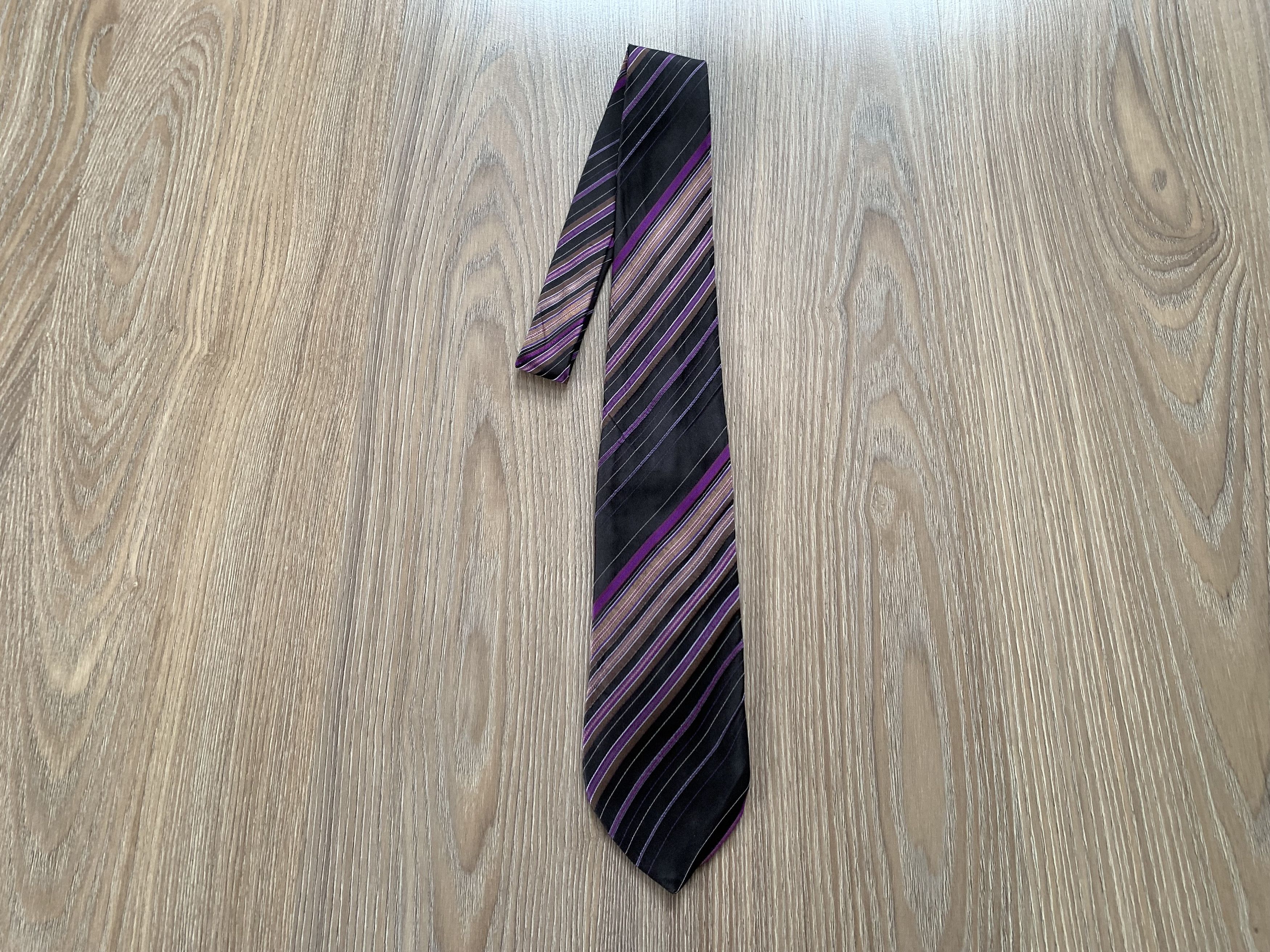 Kenzo Rare Kenzo Italian Stripe Printed Silk Tie Size ONE SIZE - 2 Thumbnail