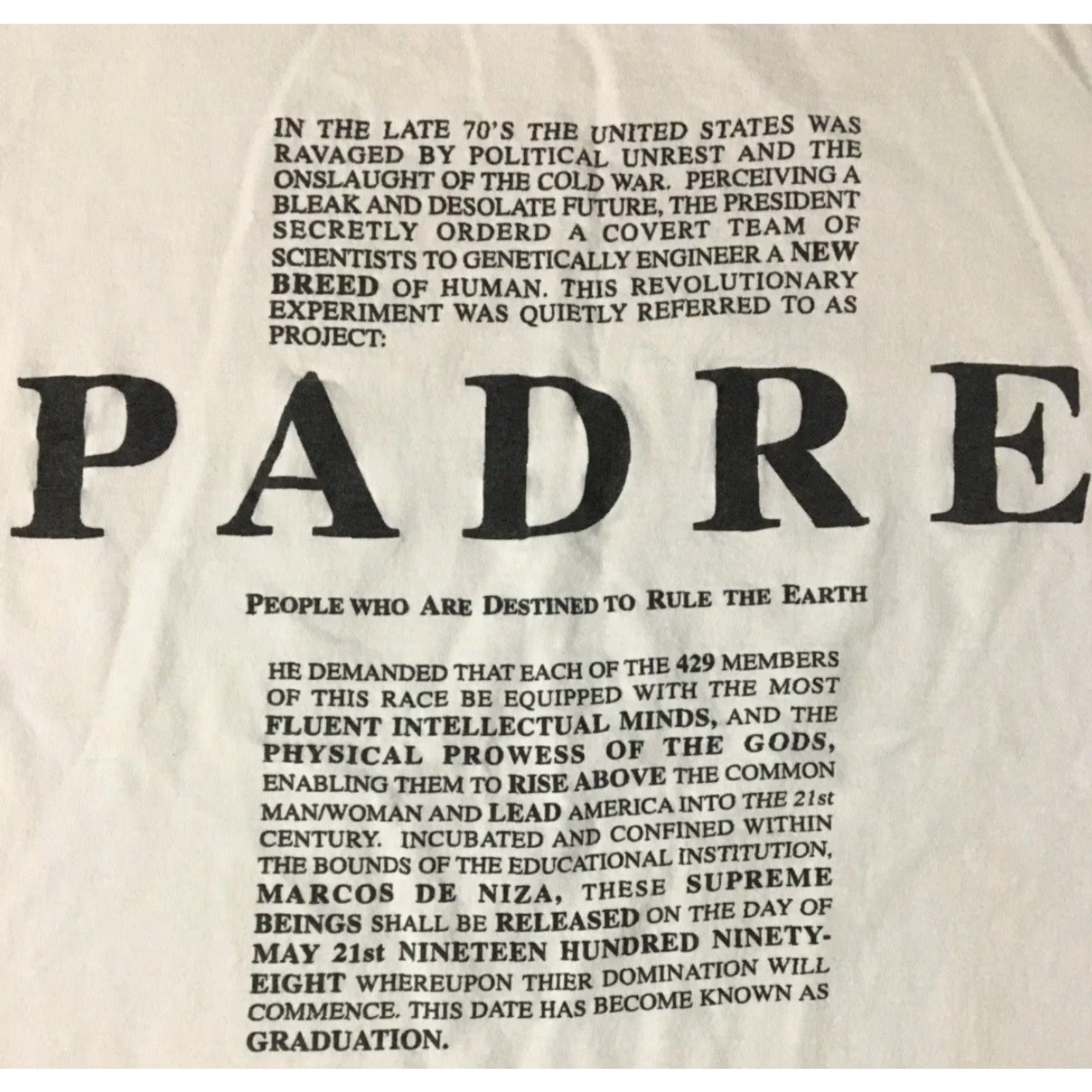 Vintage Vtg 90s Padres School Let The Domination Begin Faded Shirt S Track PE Grunge Gym Nike? Size US S / EU 44-46 / 1 - 4 Thumbnail